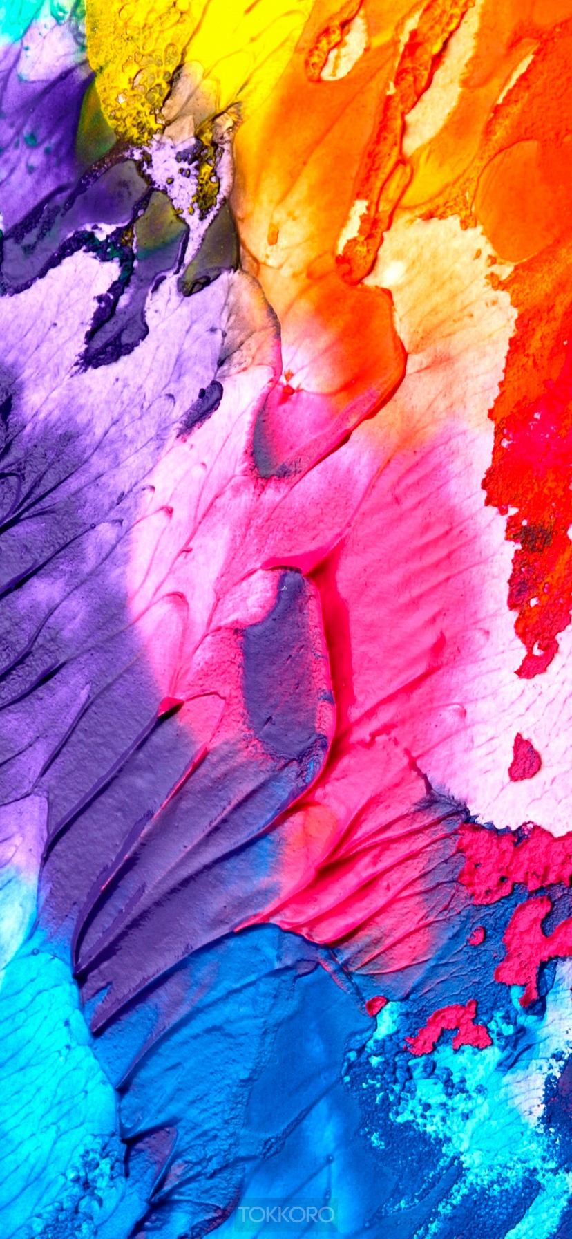 Abstract multicolor paint texture HD Phone Wallpaper
