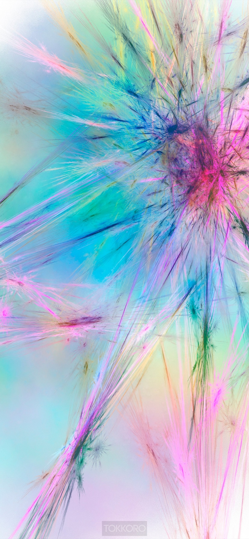 Abstract multicolor fractal explosion HD Phone Wallpaper