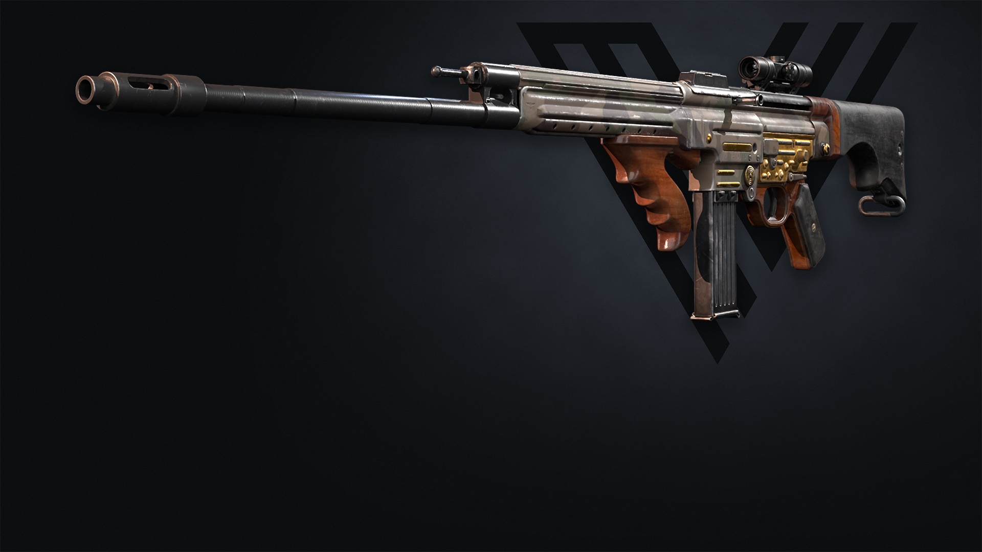 Assault rifle with scope from Call of Duty: Vanguard HD Wallpaper