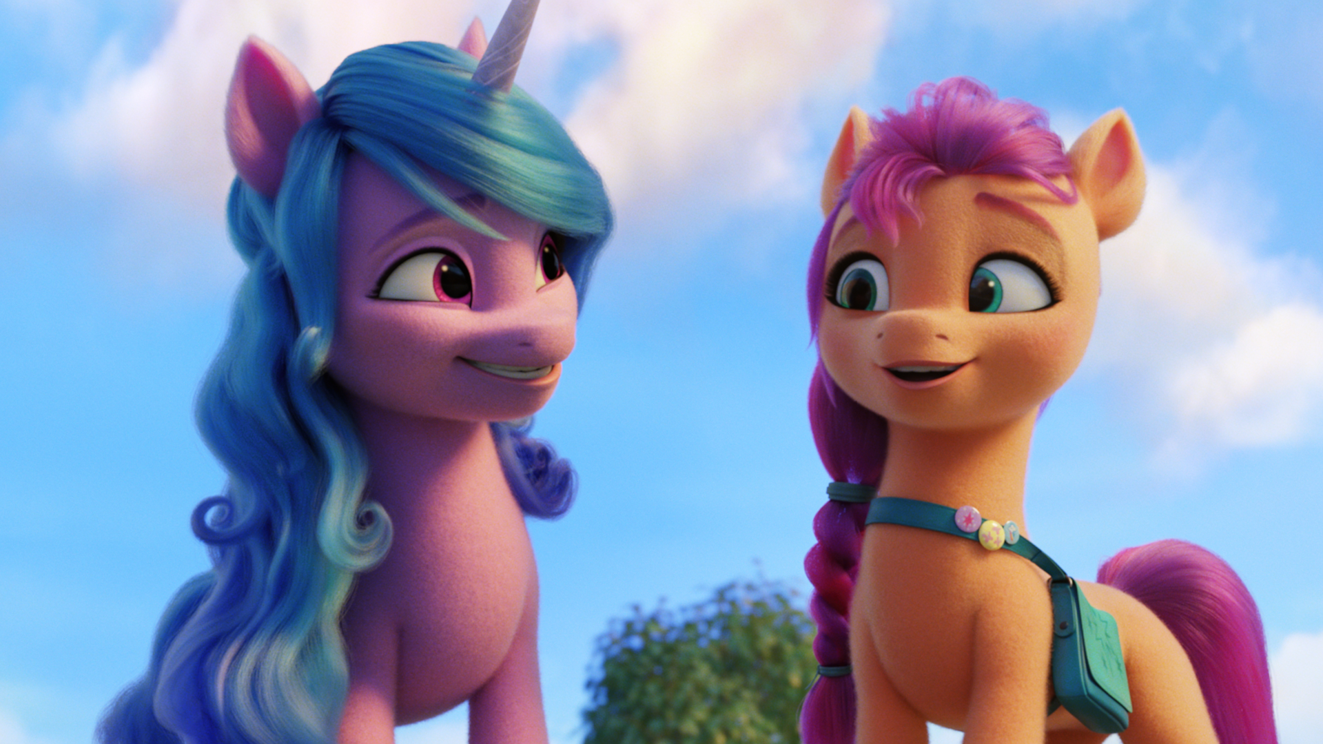 Izzy Moonbow and Sunny Starscout from My Little Pony: A New Generation HD Wallpaper