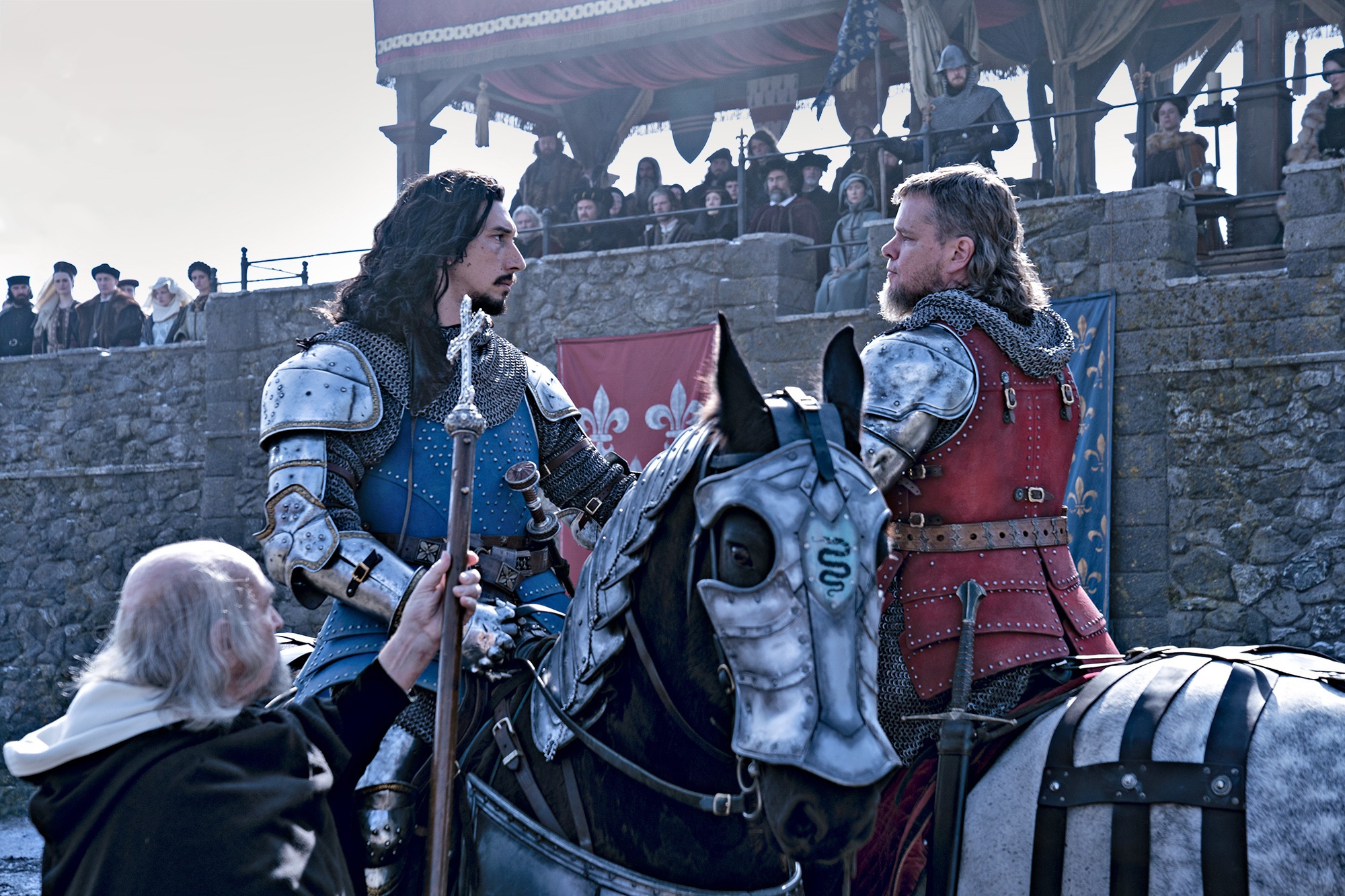 Adam Driver and Matt Damon in The Last Duel HD Wallpaper