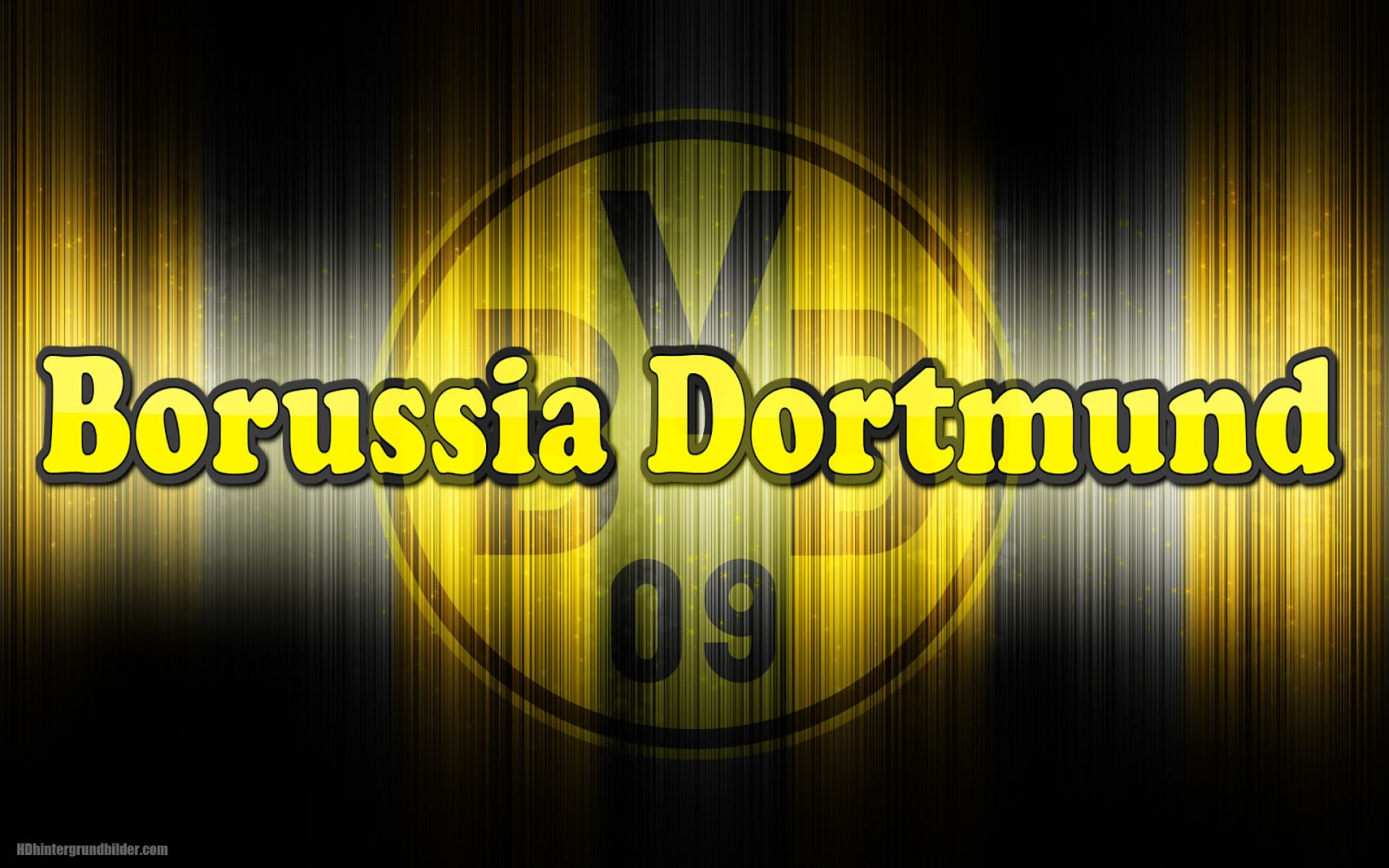 Borussia Dortmund Logo and Text HD Wallpaper