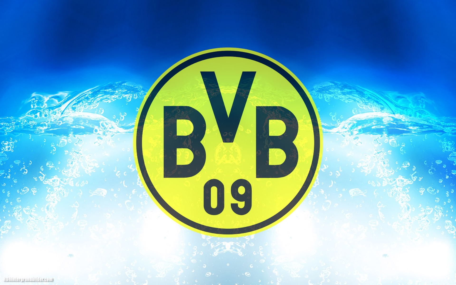 Borussia Dortmund Logo on Water Background HD Wallpaper
