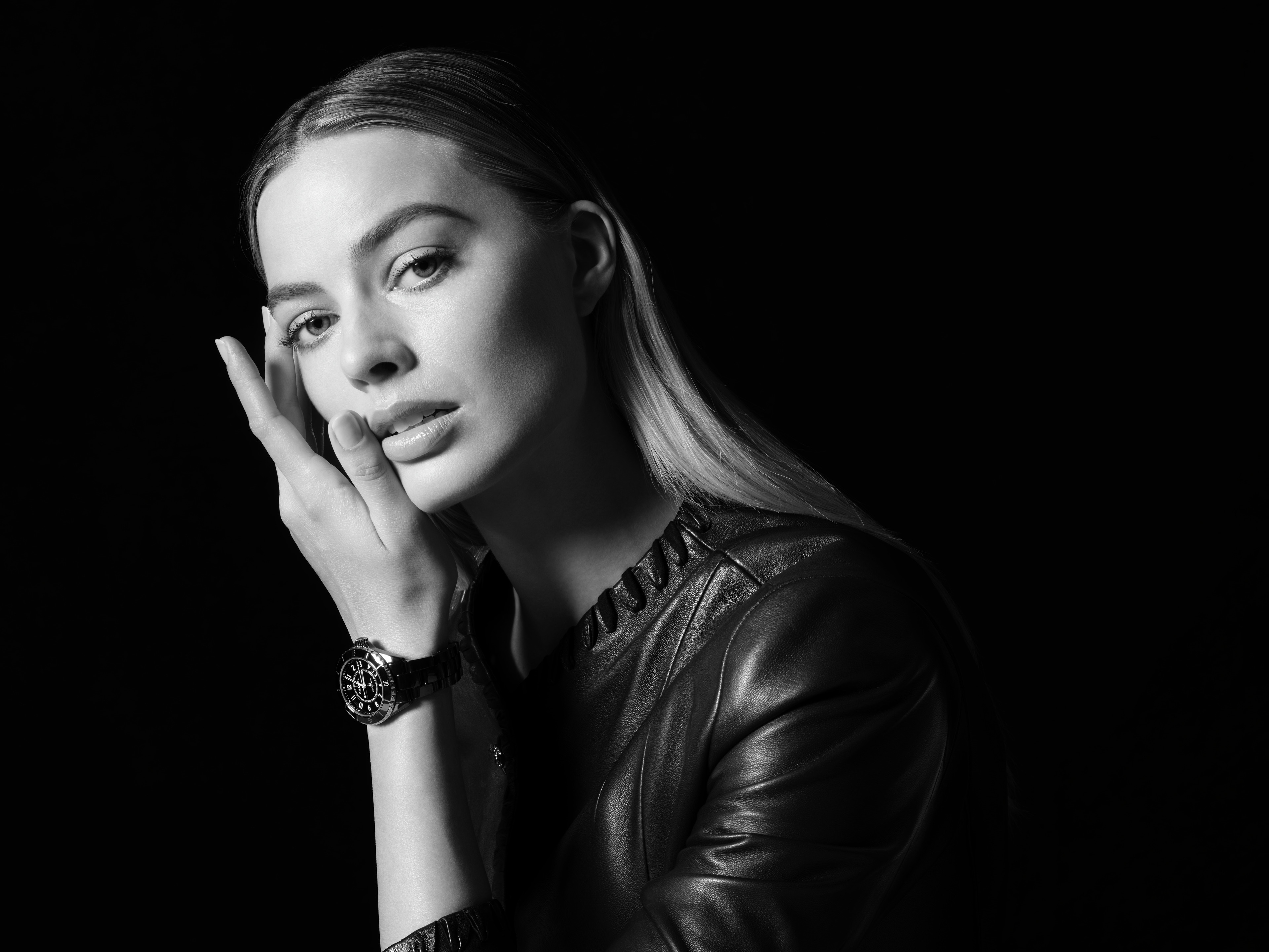 Margot Robbie in Chanel J12 Campaign HD Wallpaper