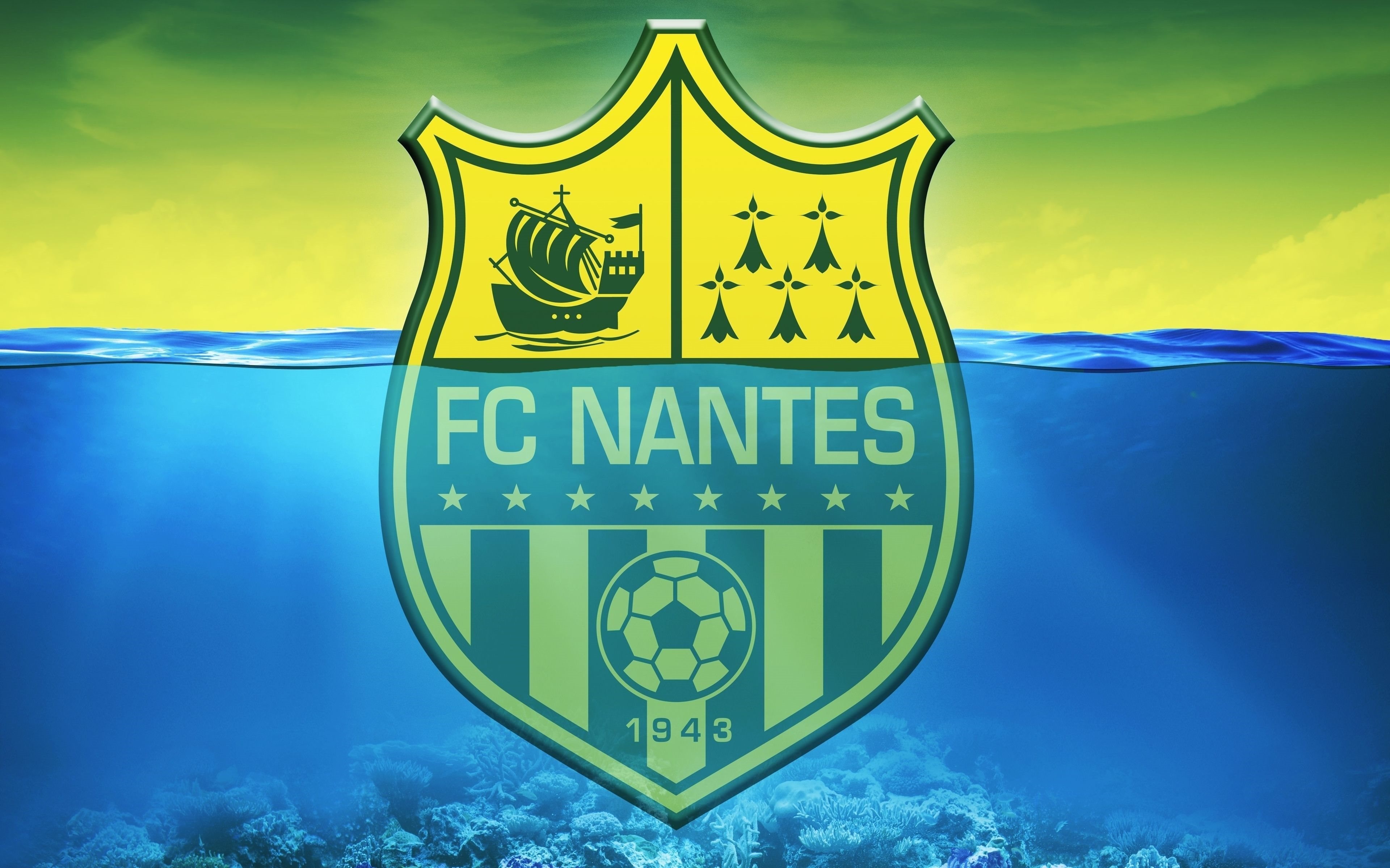 FC Nantes Logo 4K HD Wallpaper