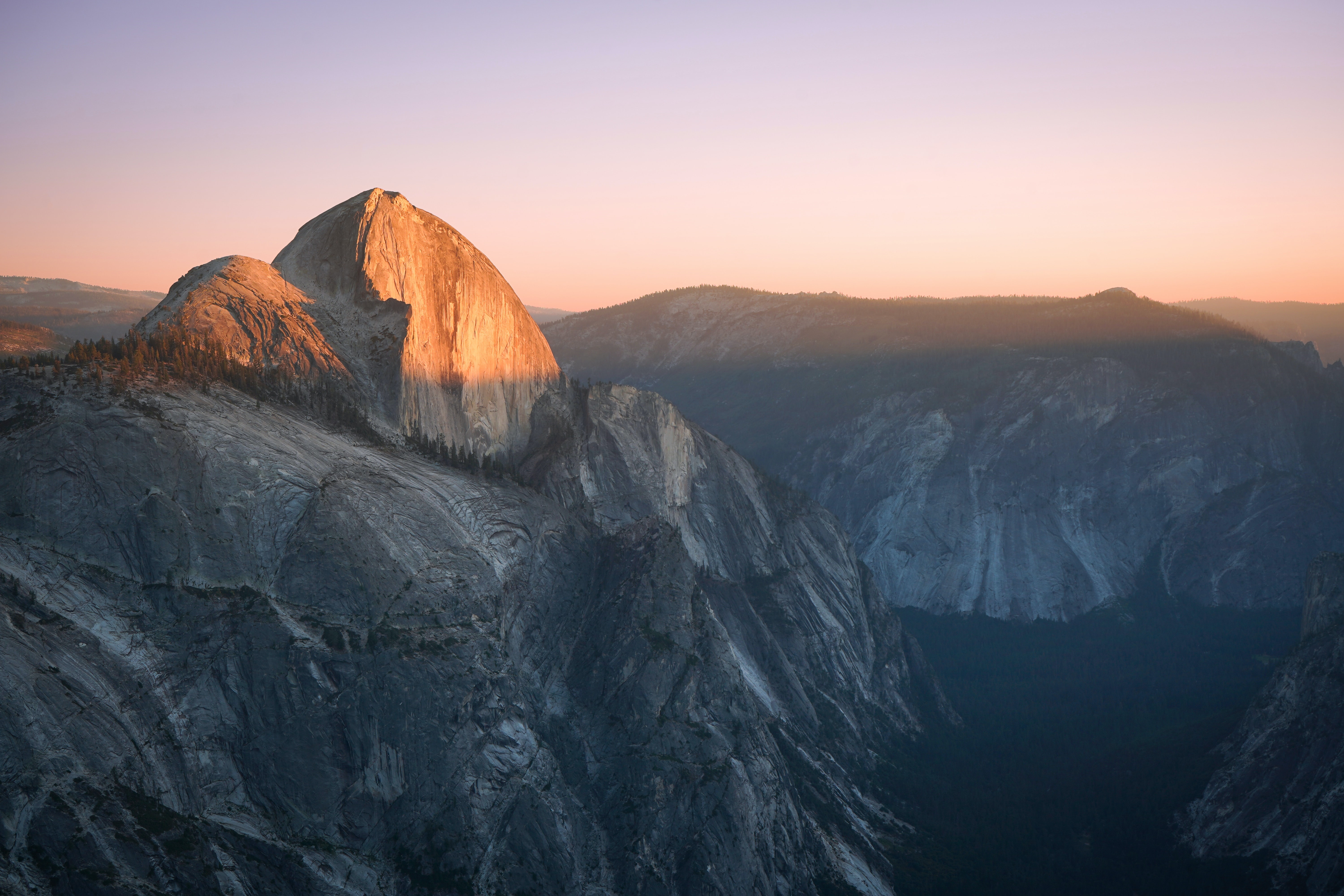 Half Dome at Sunrise, Yosemite National Park 4K HD Wallpaper