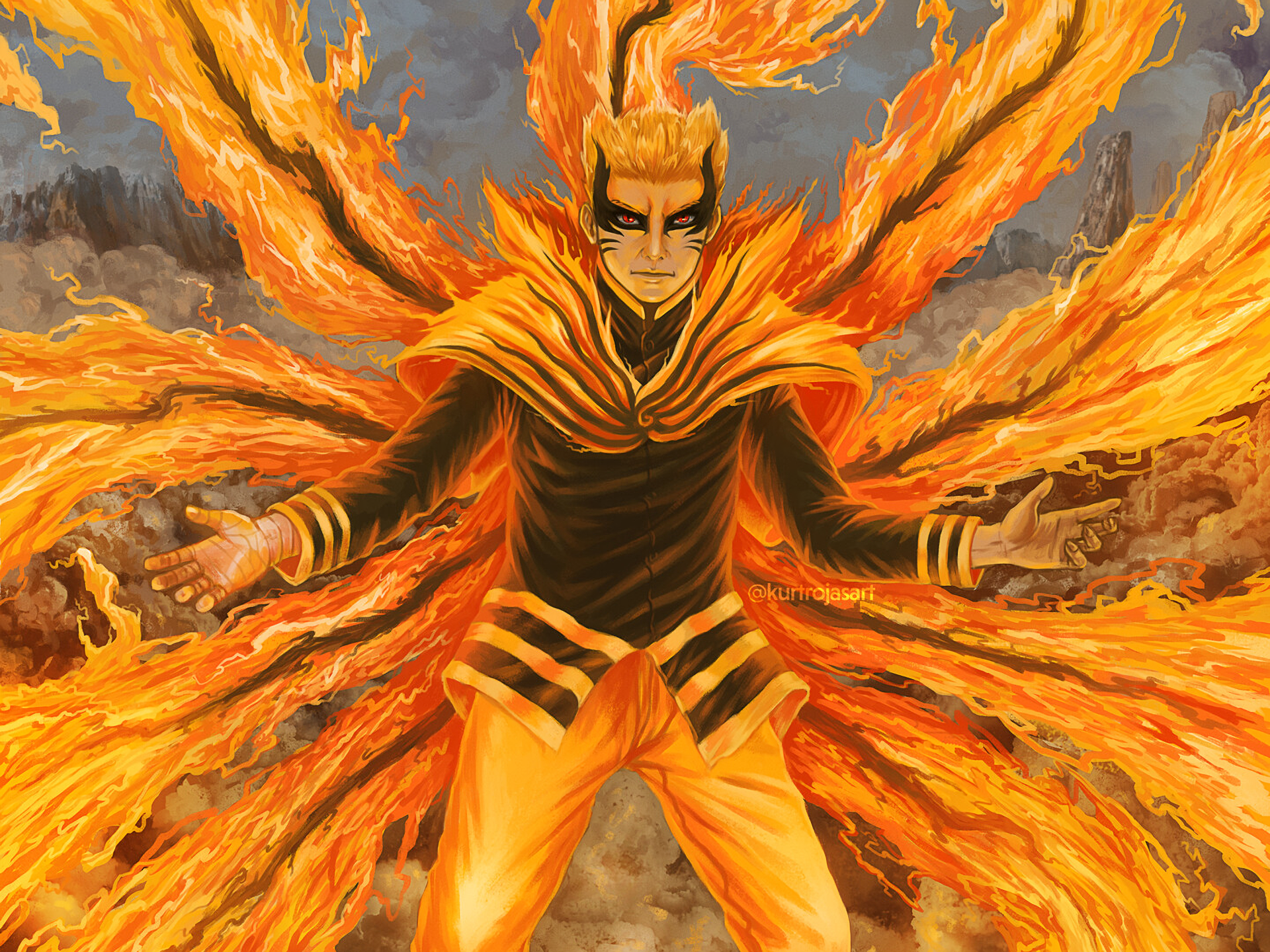 Naruto Uzumaki in Baryon Mode HD Wallpaper
