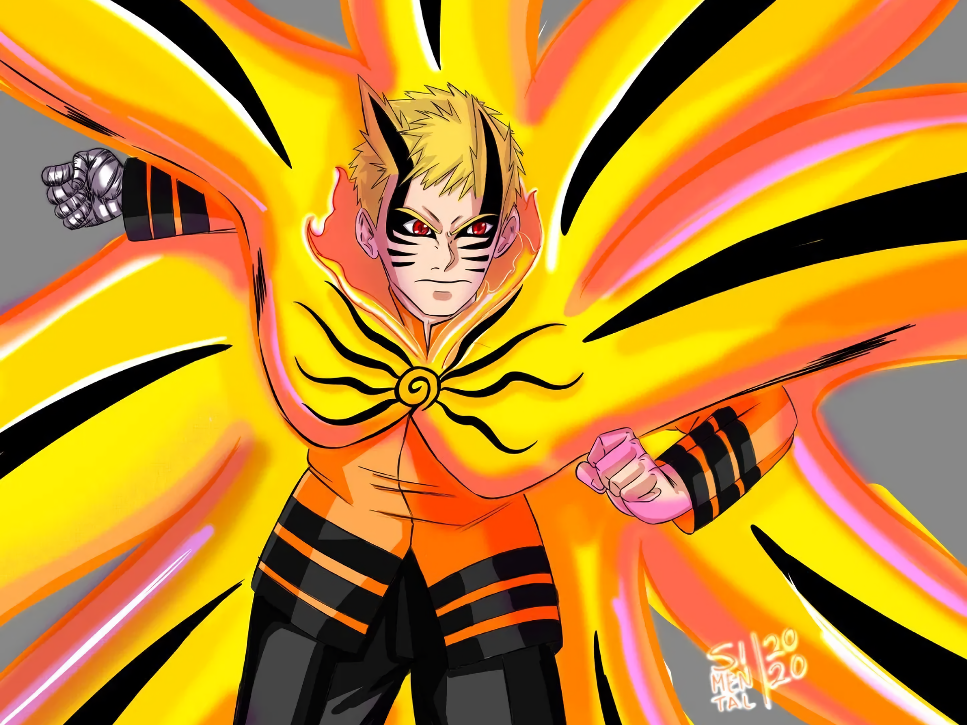 Naruto Uzumaki in Baryon Mode HD Wallpaper