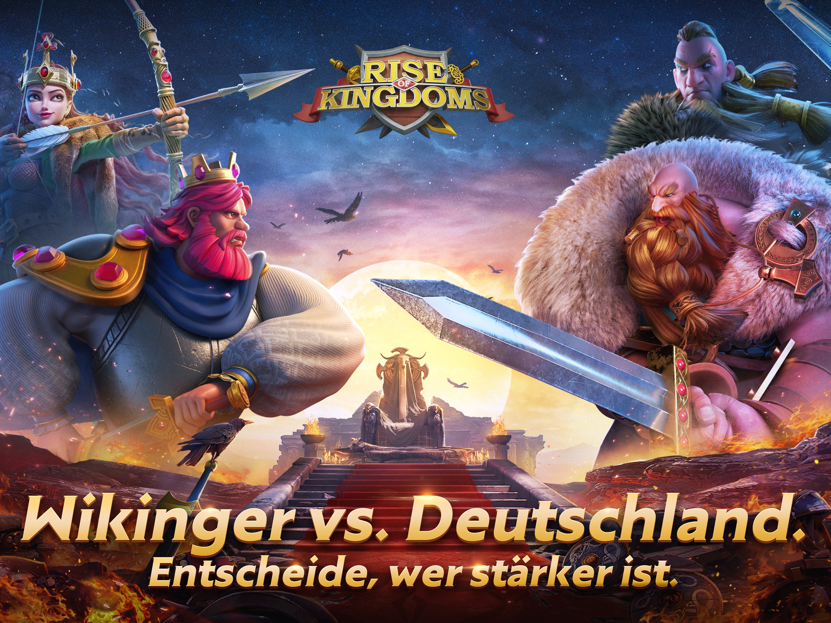 Rise of Kingdoms: Wikinger vs. Deutschland HD Wallpaper