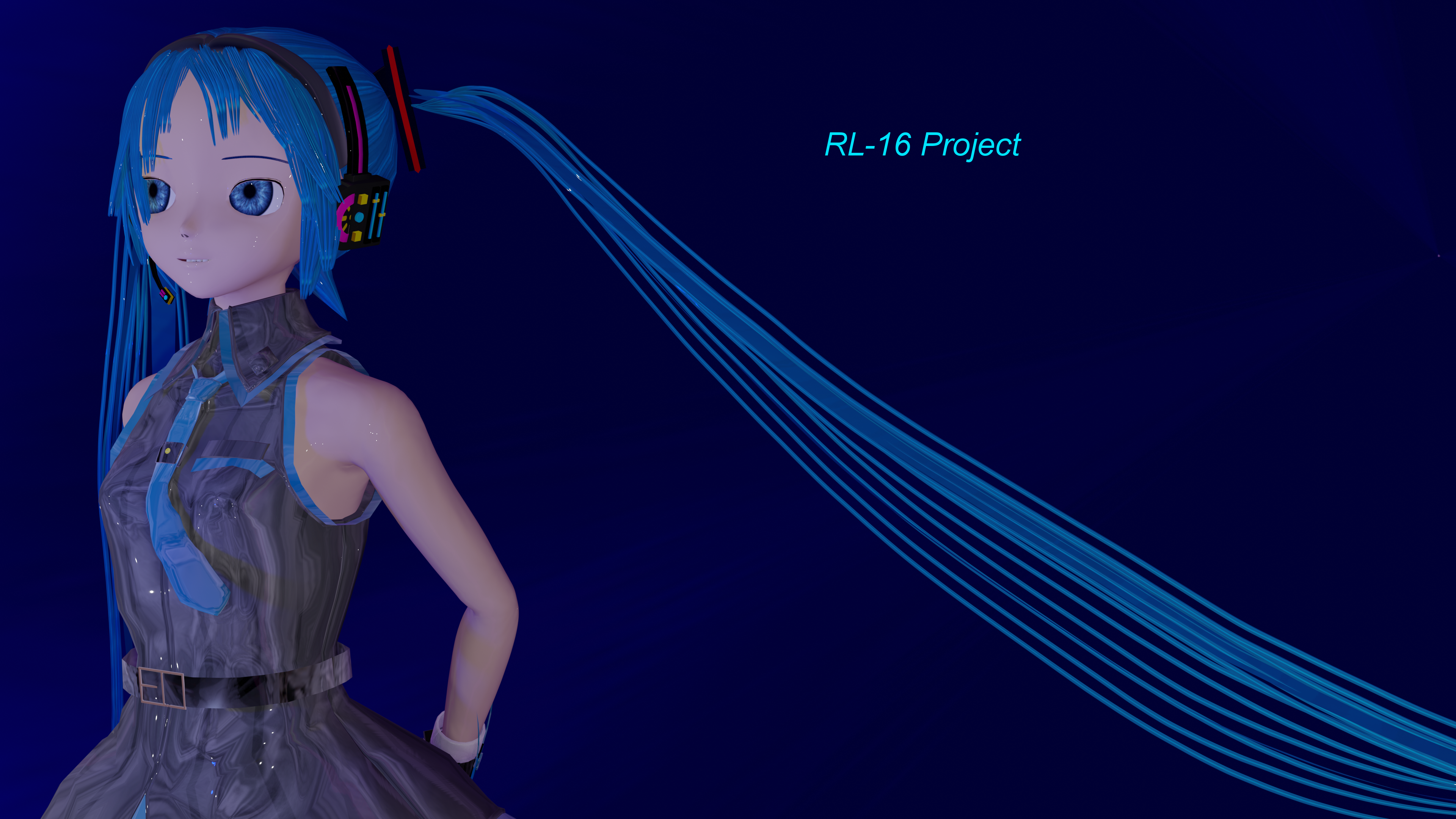 Hatsune Miku from Vocaloid HD Wallpaper