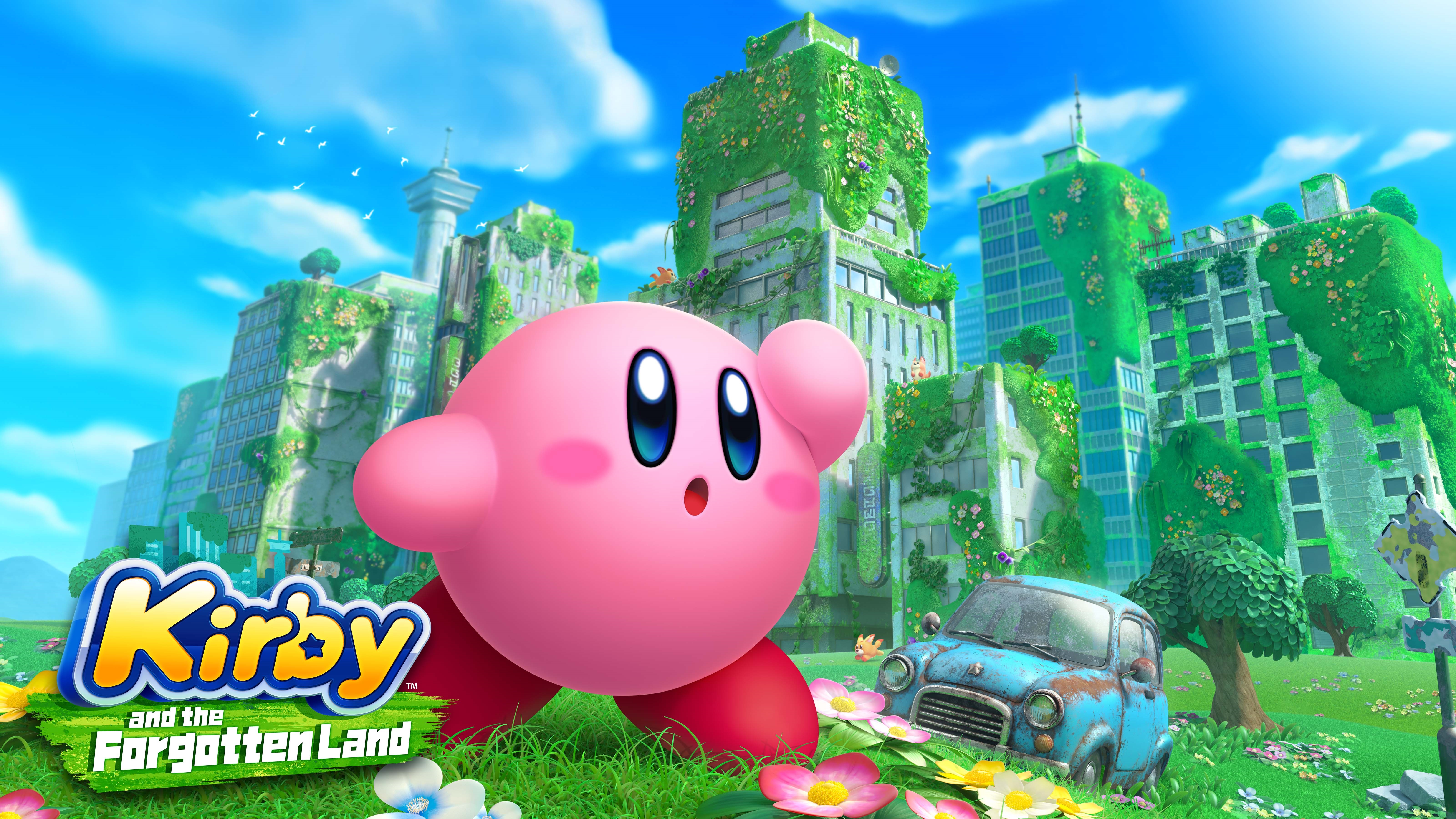 Kirby from Kirby and the Forgotten Land 4K HD Wallpaper
