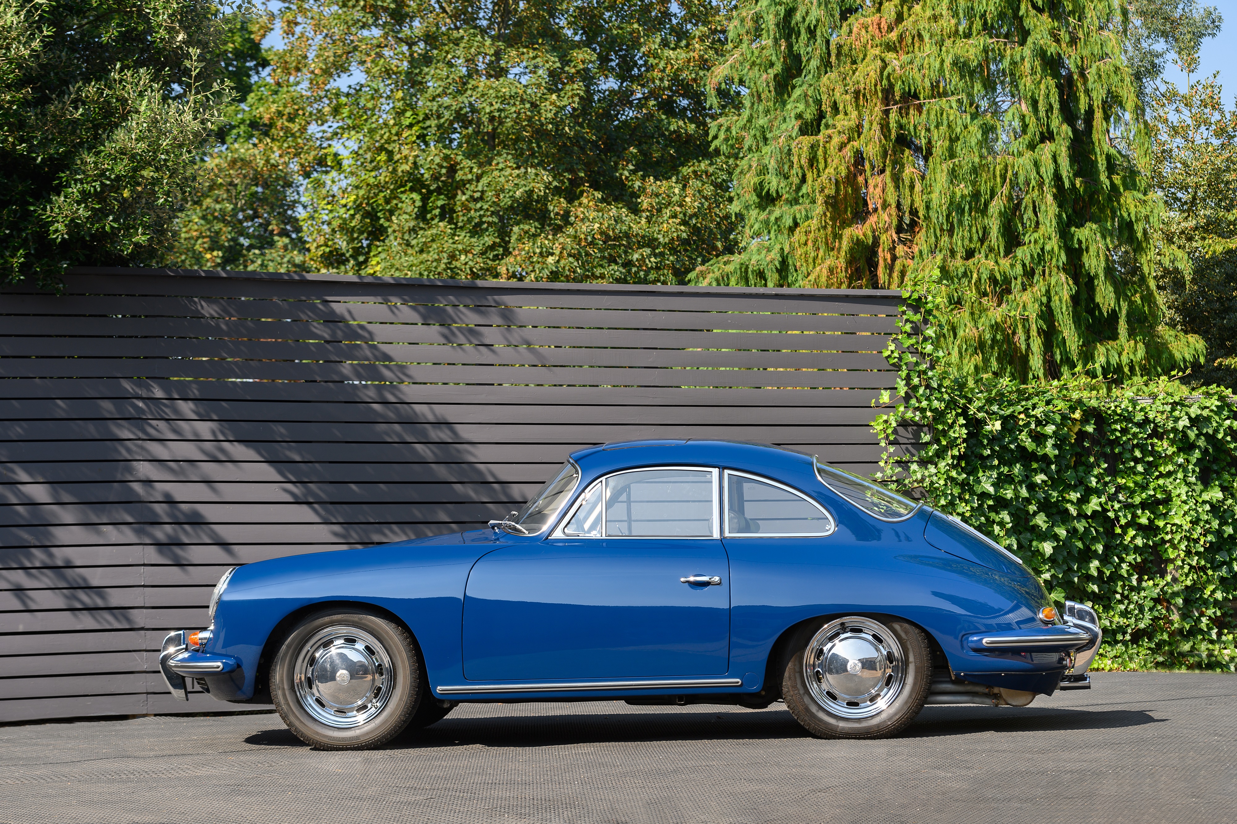 Blue Porsche 356C Carrera 2 Coupe HD Wallpaper