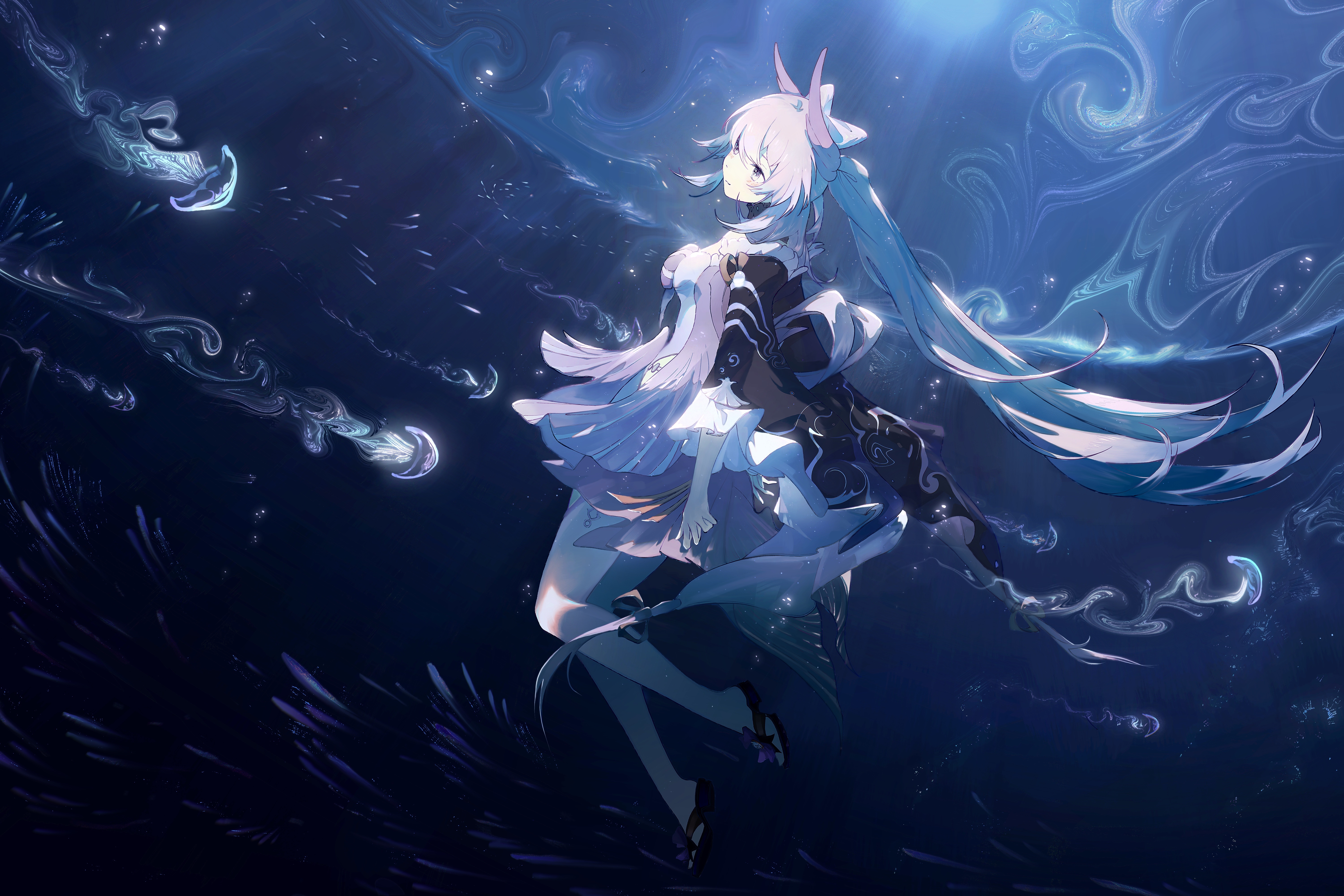 Sangonomiya Kokomi from Genshin Impact 4K HD Wallpaper