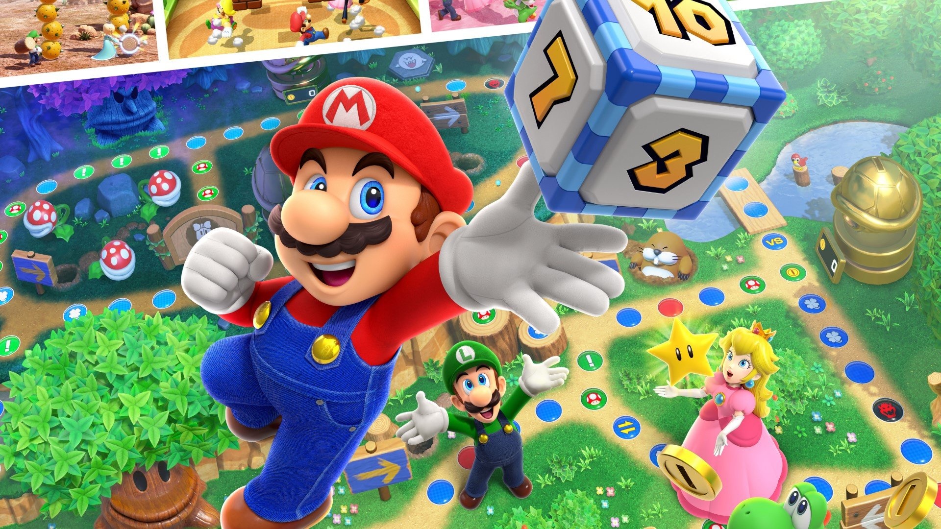 Mario Party Superstars Mario and Friends HD Wallpaper