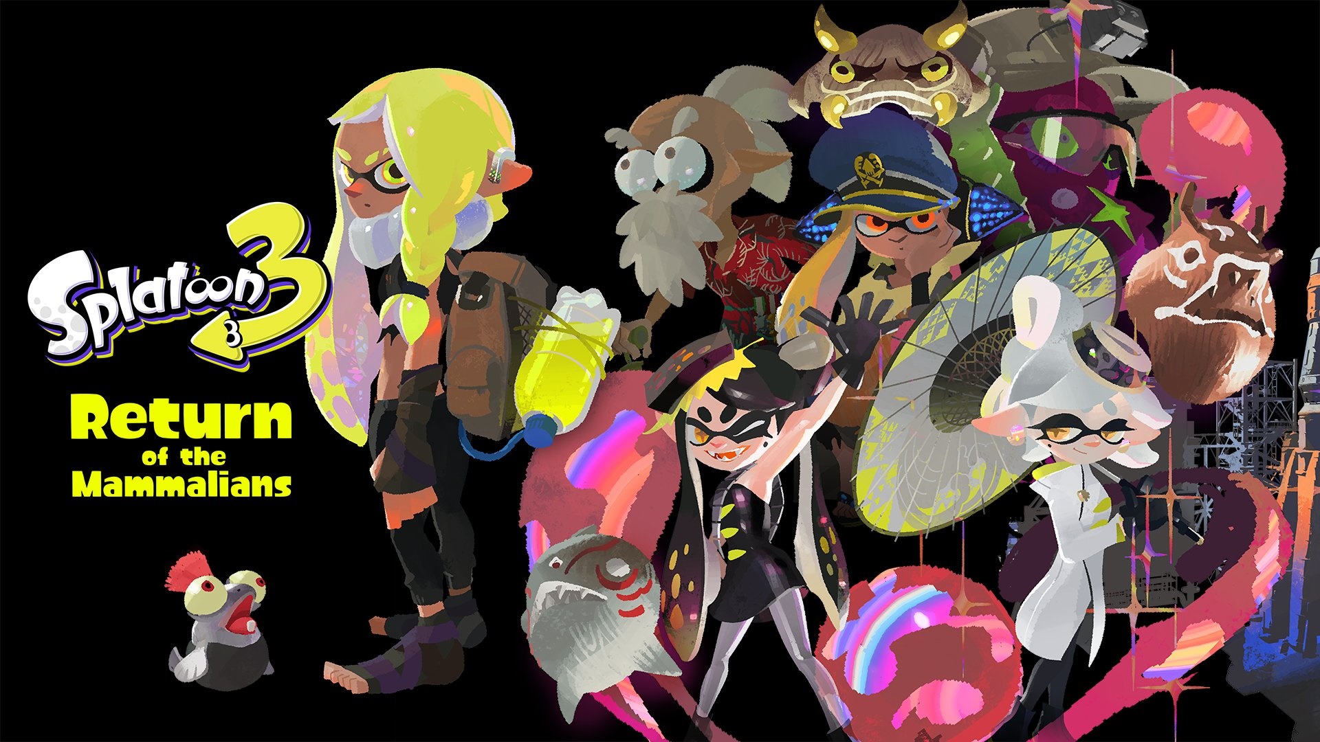 Splatoon 3 Return of the Mammalians characters HD Wallpaper