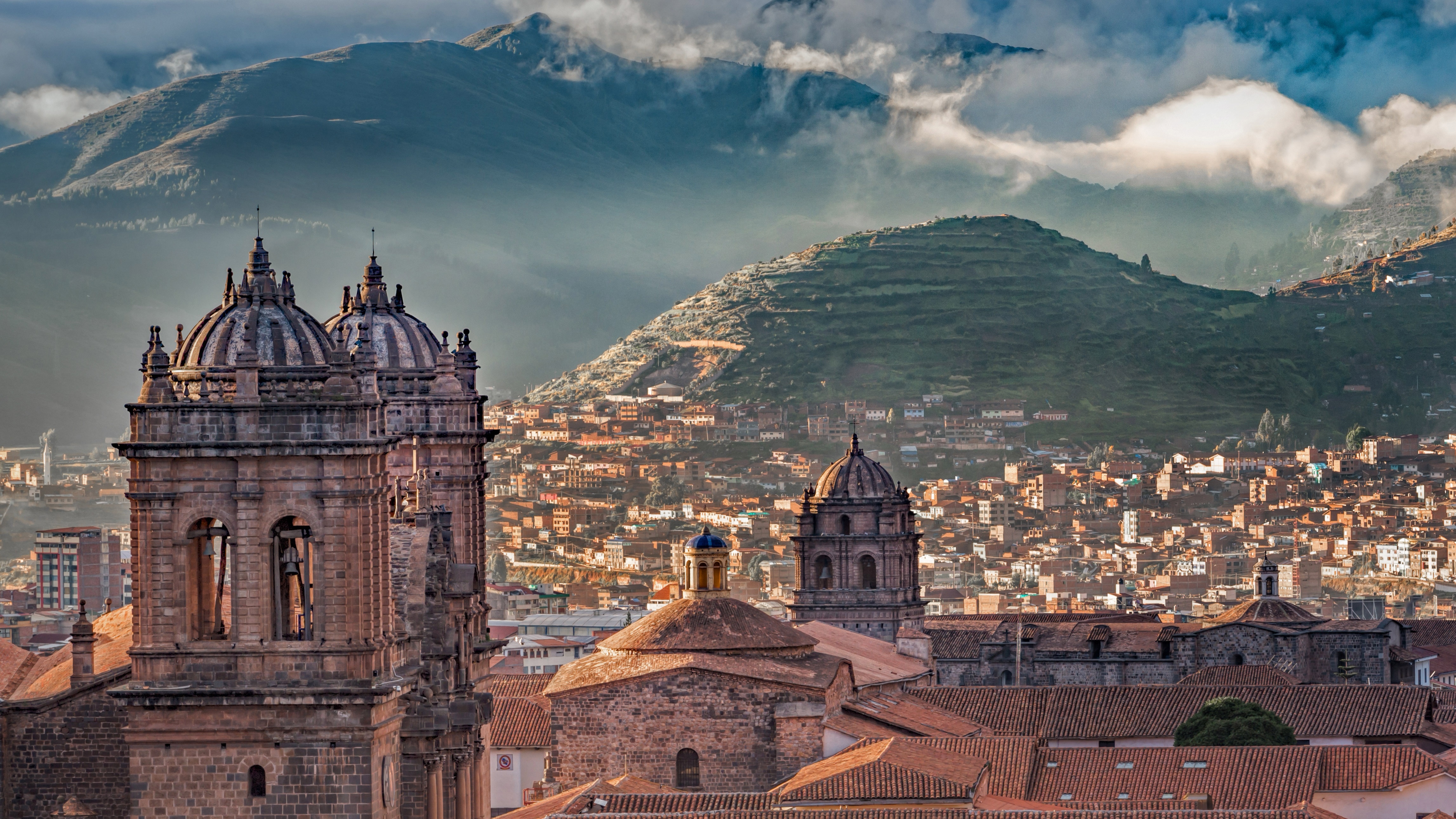 Cusco Cathedral on the Plaza de Armas, Cusco, Peru HD Wallpaper