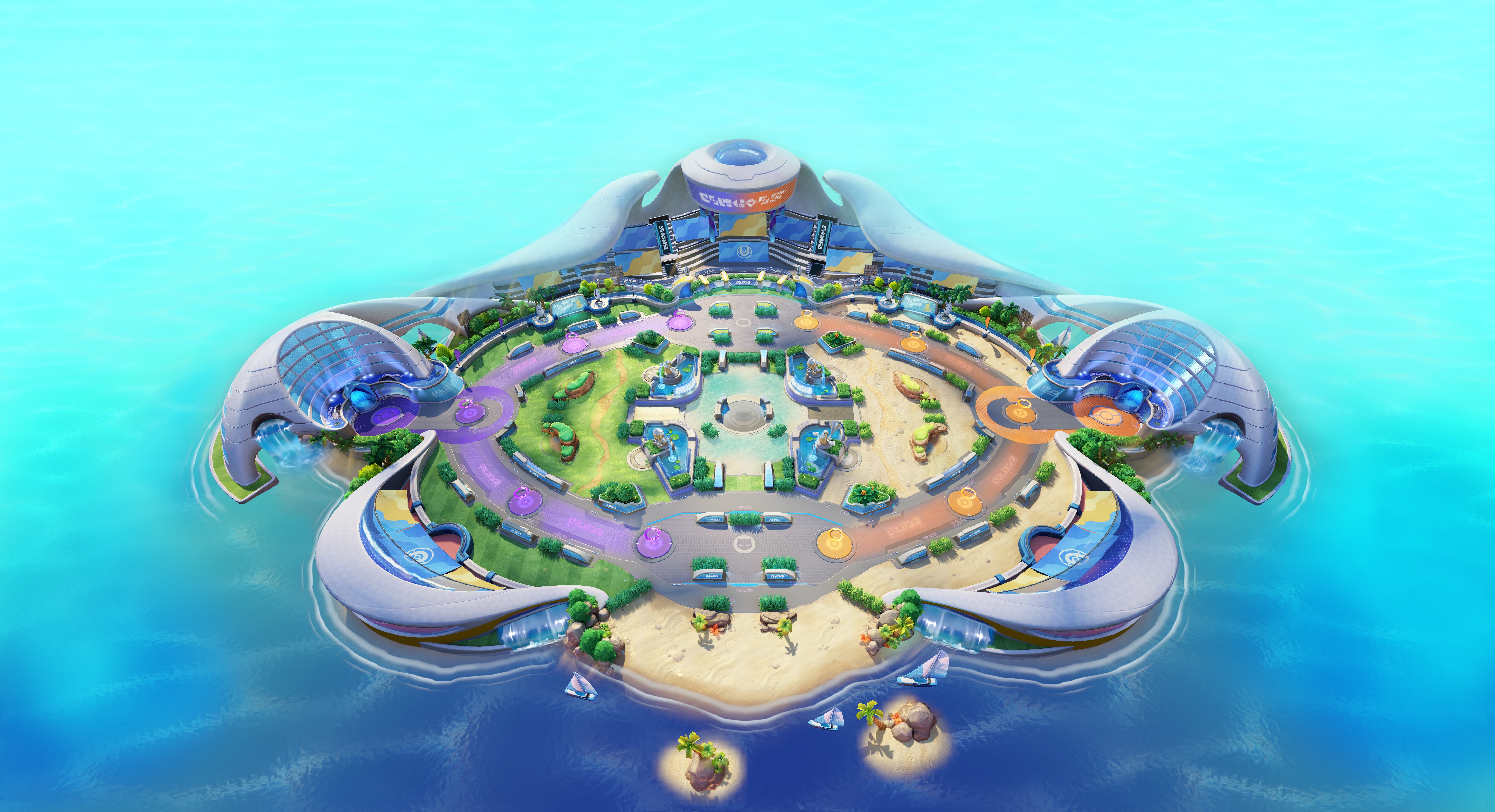 Pokémon UNITE map in 4K HD Wallpaper