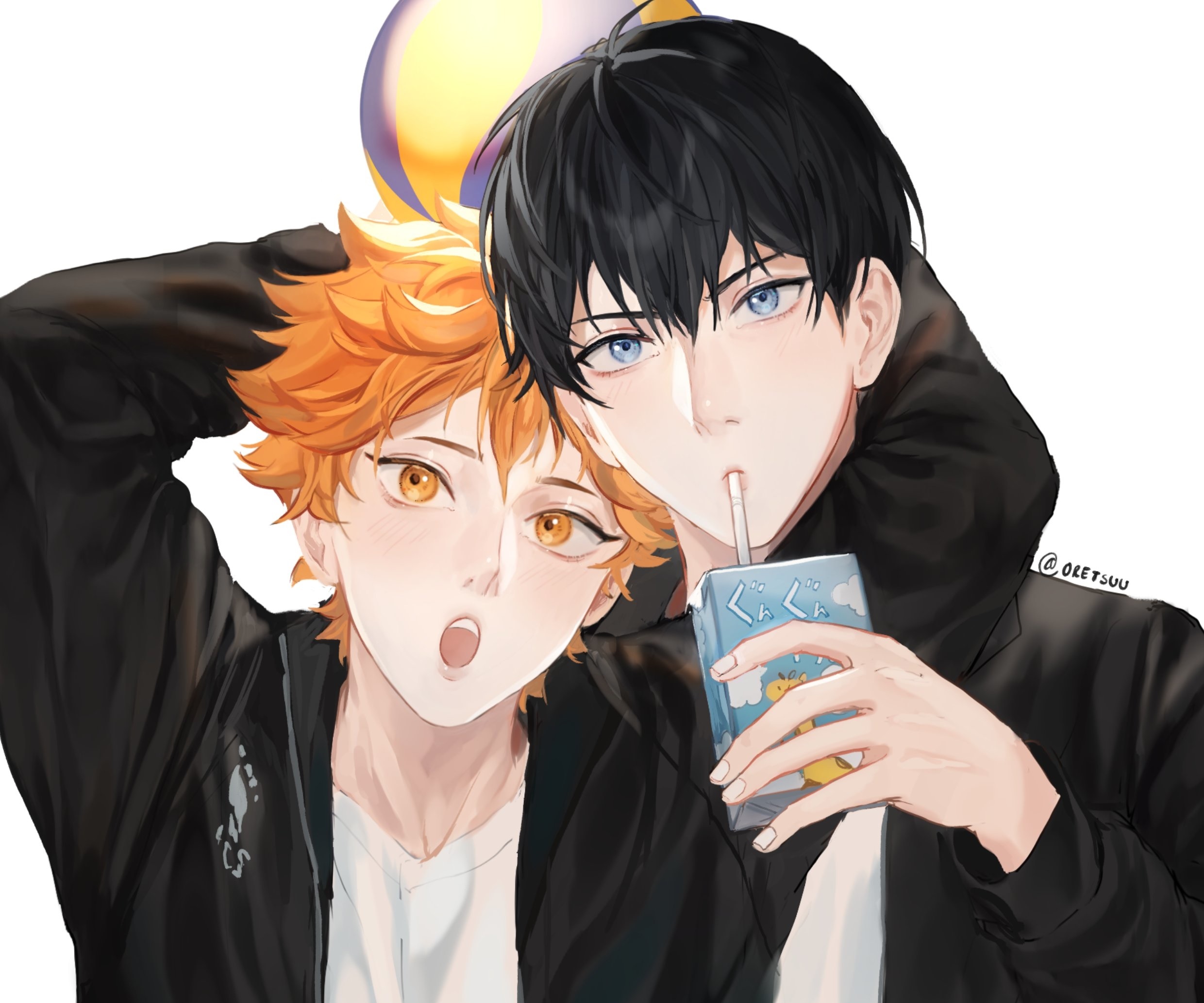 Shoyo Hinata and Tobio Kageyama from Haikyu!! HD Wallpaper