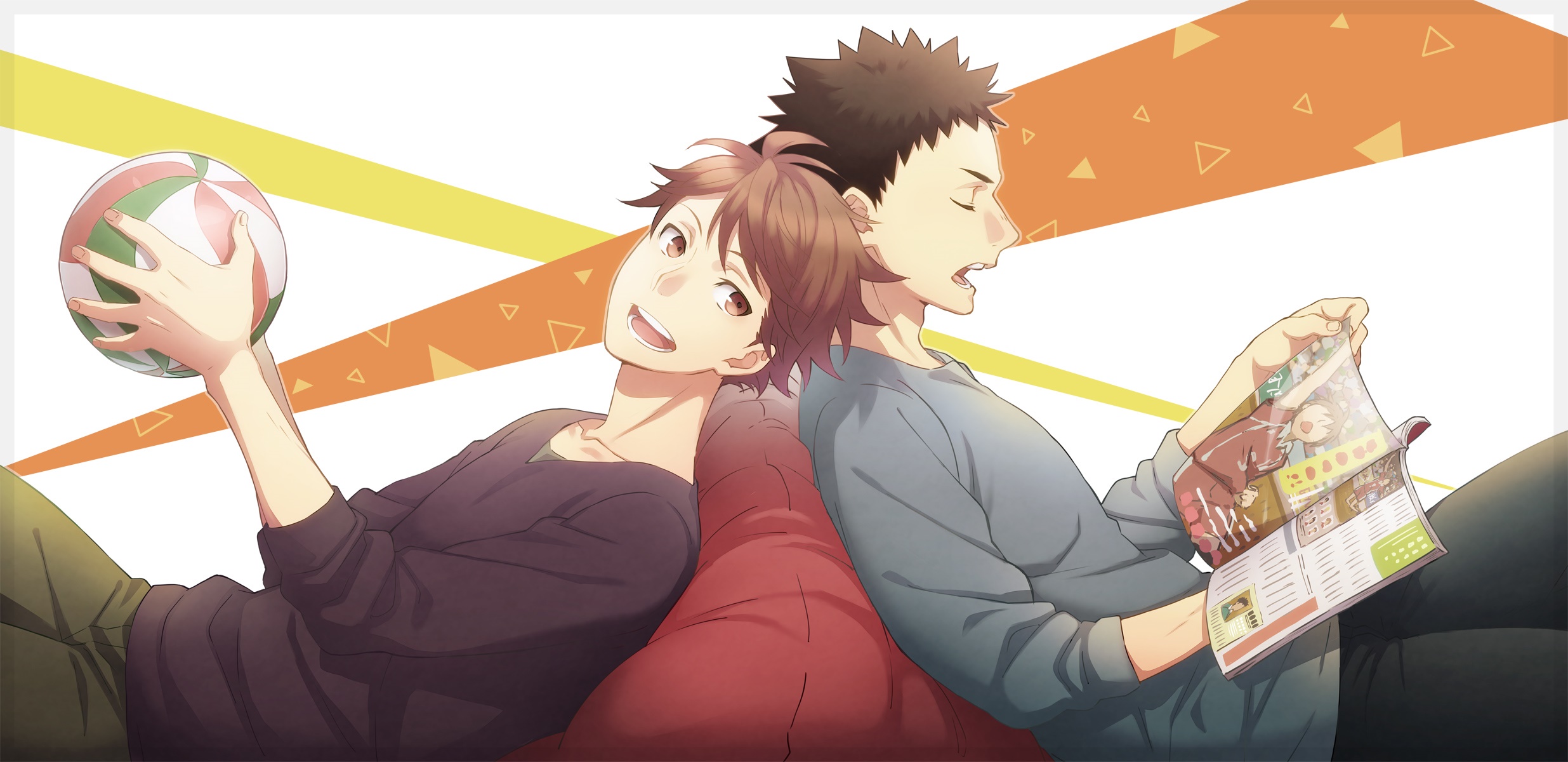 Tōru Oikawa and Hajime Iwaizumi from Haikyu!! HD Wallpaper