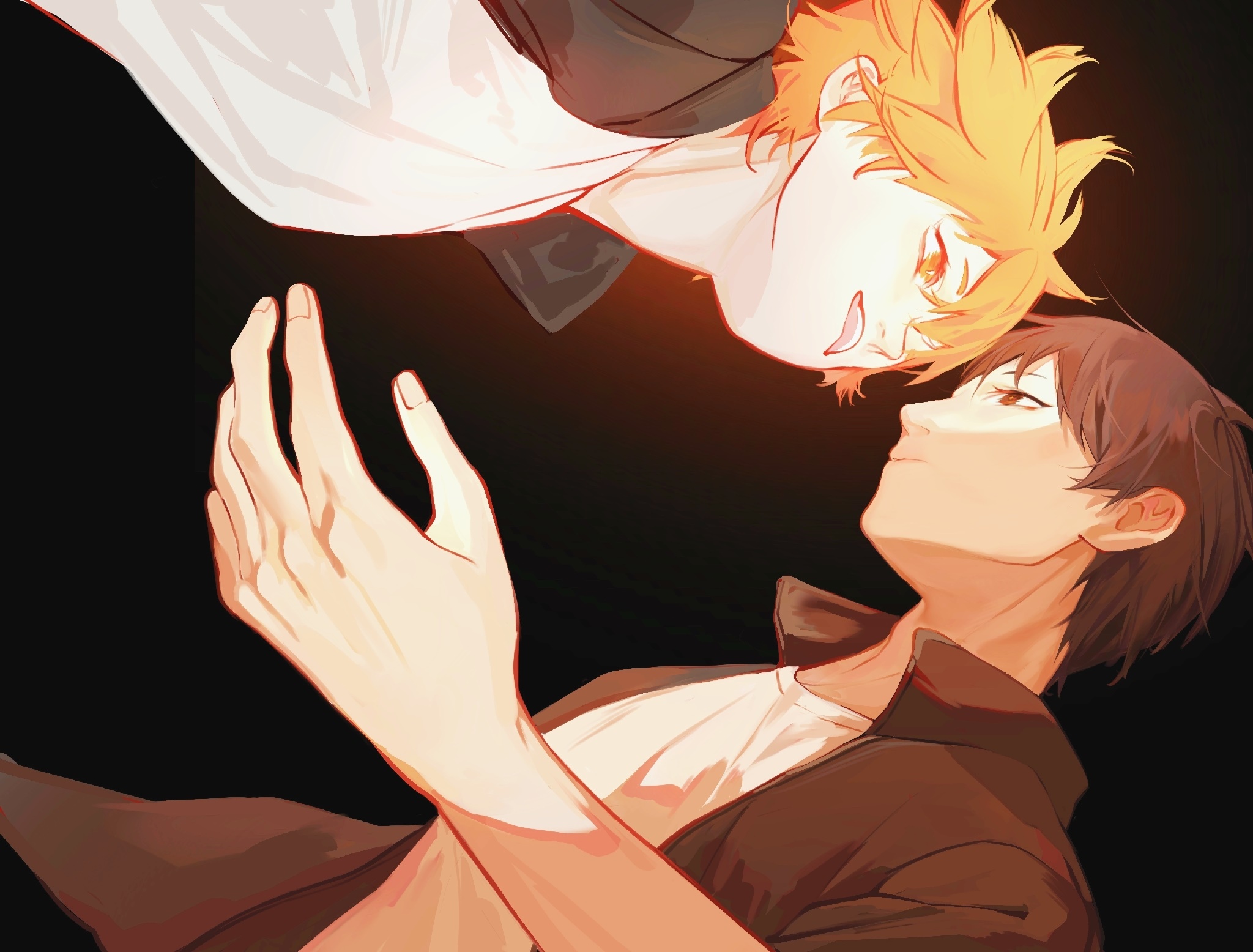 Shoyo Hinata and Tobio Kageyama from Haikyu!! HD Wallpaper