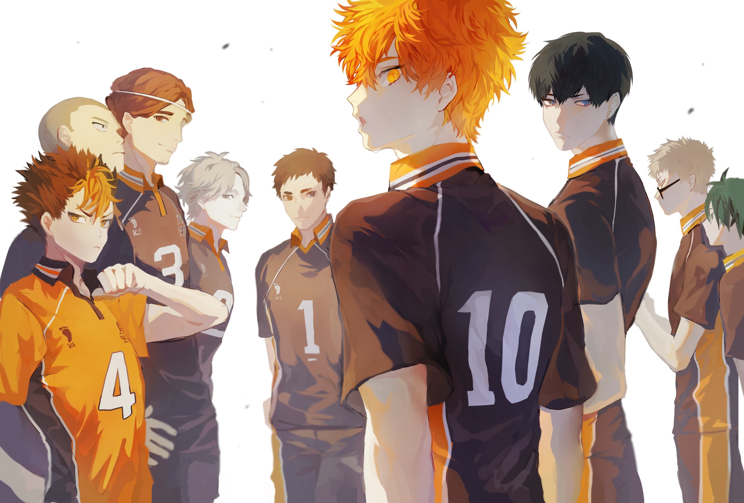 Haikyu!! characters Shoyo Hinata, Tobio Kageyama, and others HD Wallpaper