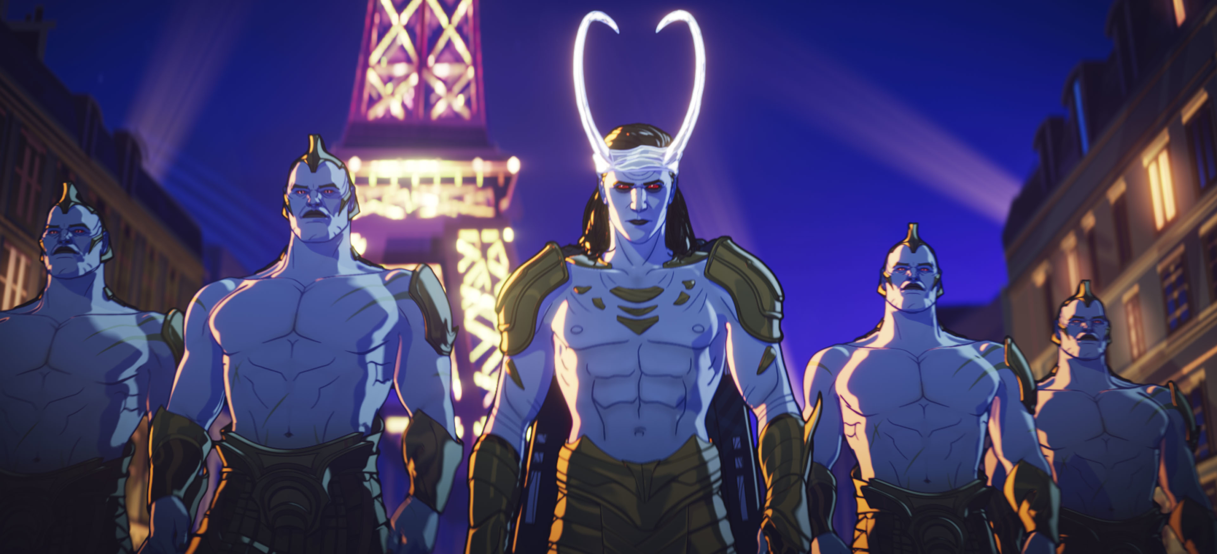 Loki from Marvel's What If...? with guards in Paris HD Wallpaper
