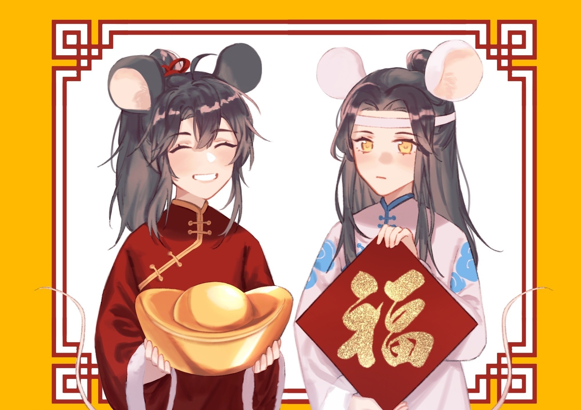 Wei Wuxian and Lan Wangji from Mo Dao Zu Shi HD Wallpaper