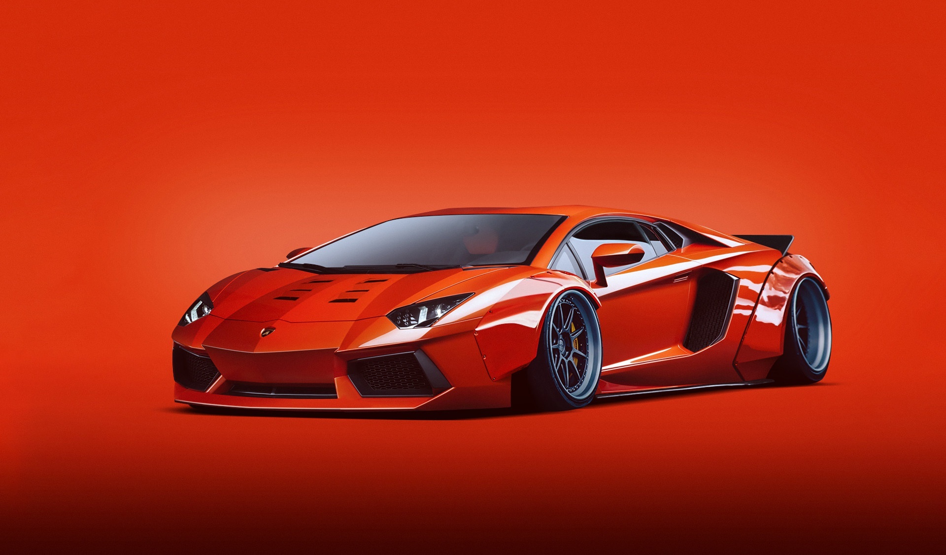 Orange Lamborghini Aventador LP 700-4 Supercar HD Wallpaper
