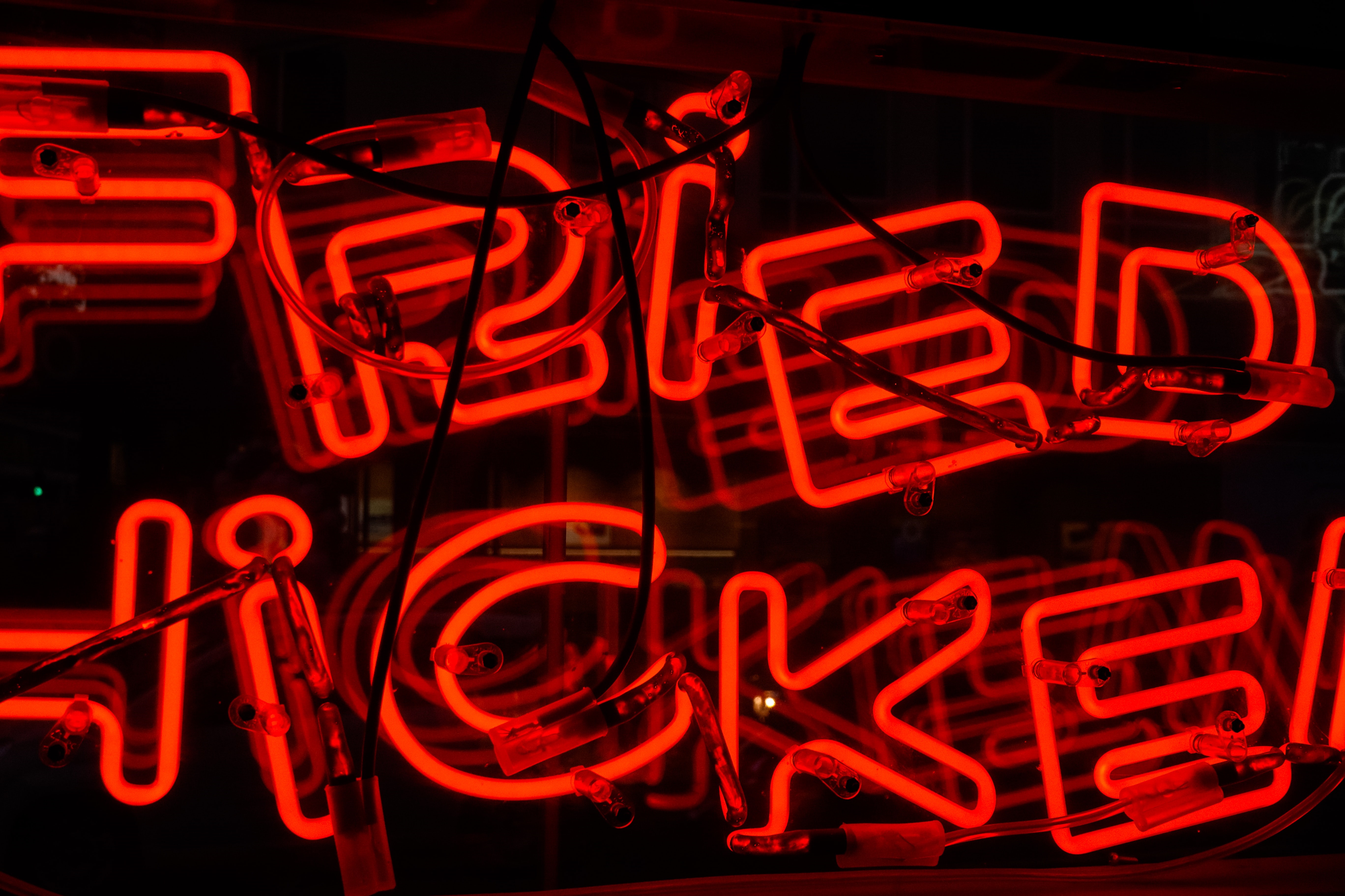 Red Neon Sign HD Wallpaper