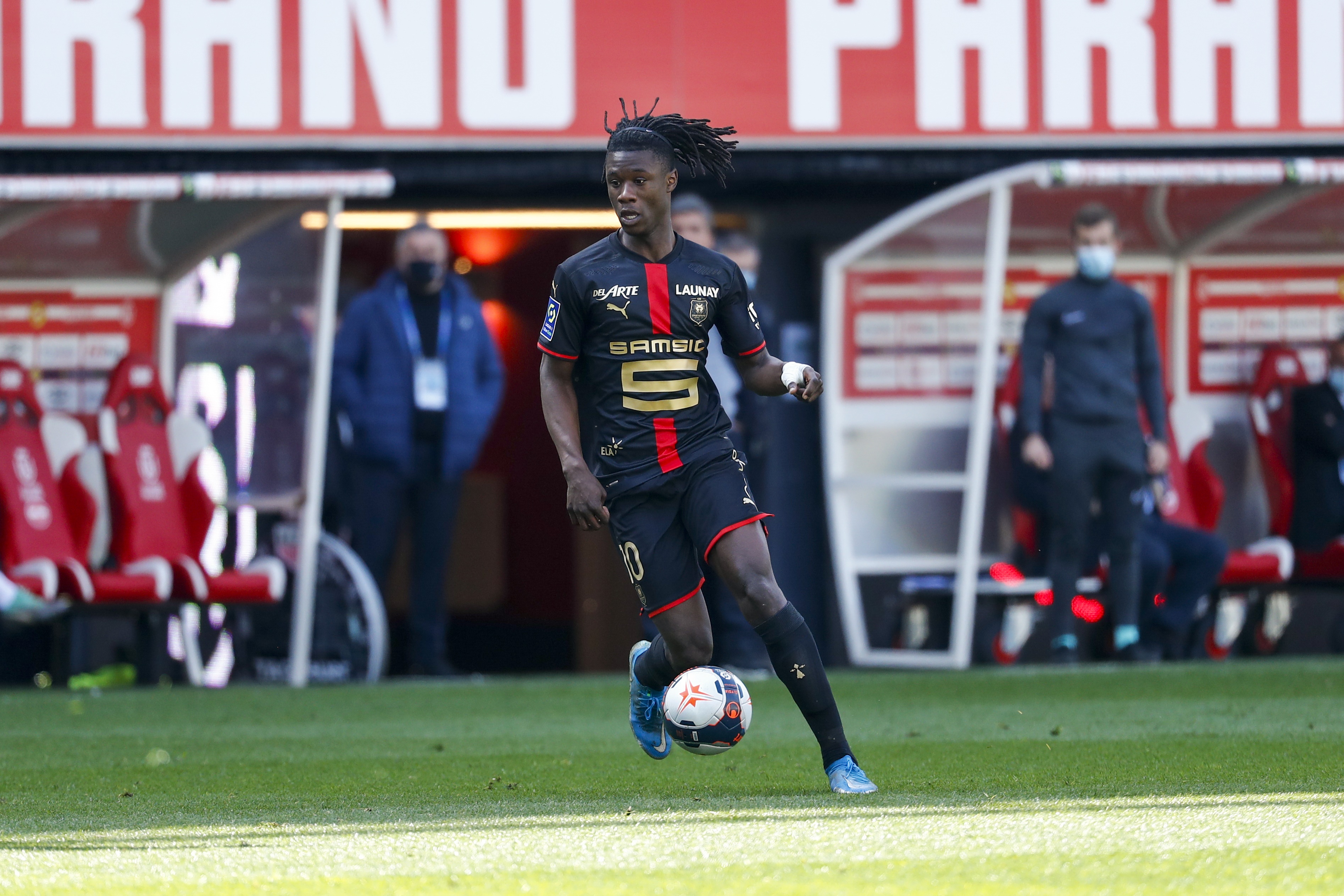 Eduardo Camavinga of Stade Rennais F.C. playing soccer HD Wallpaper