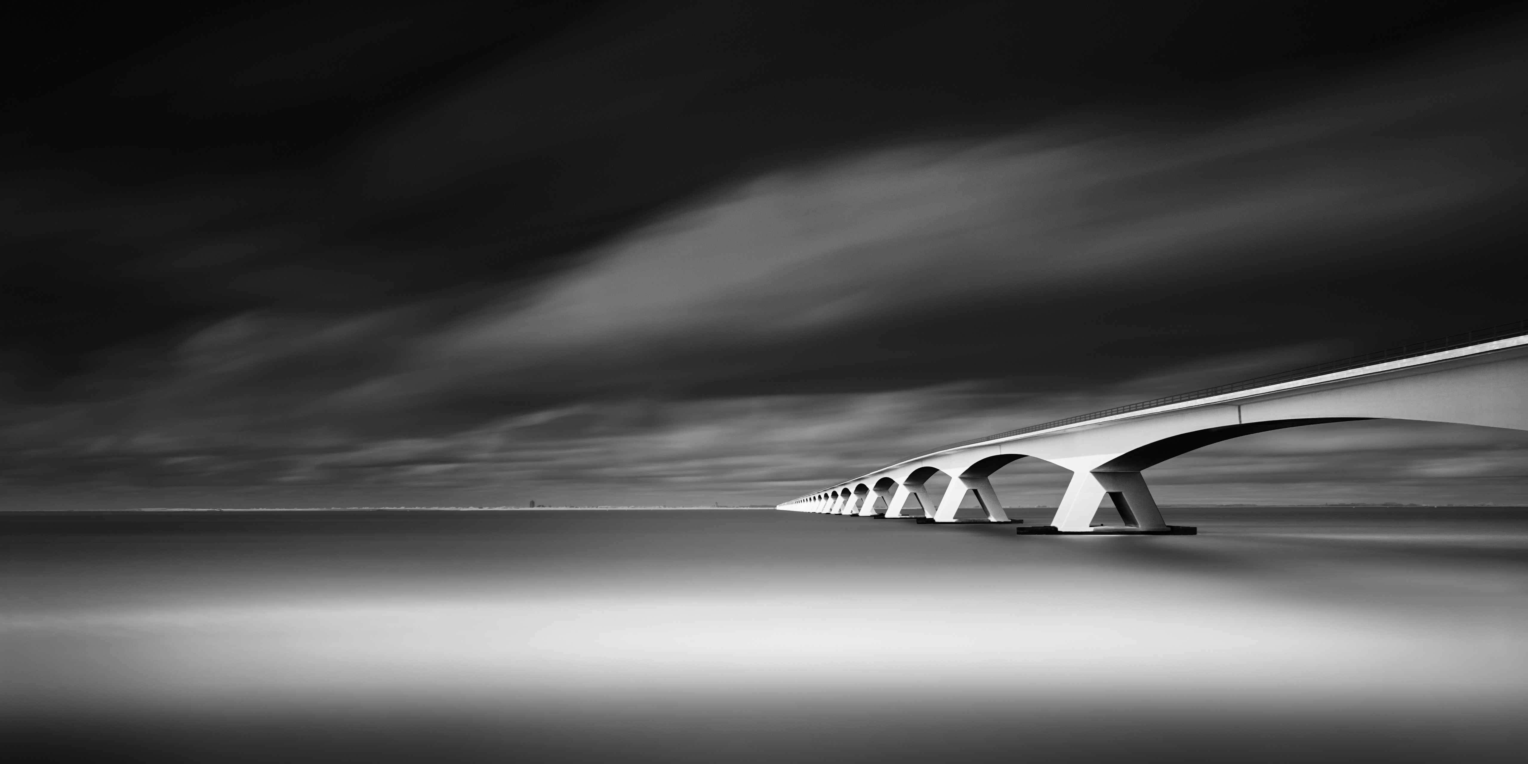 Zeeland Bridge in the Netherlands HD Wallpaper