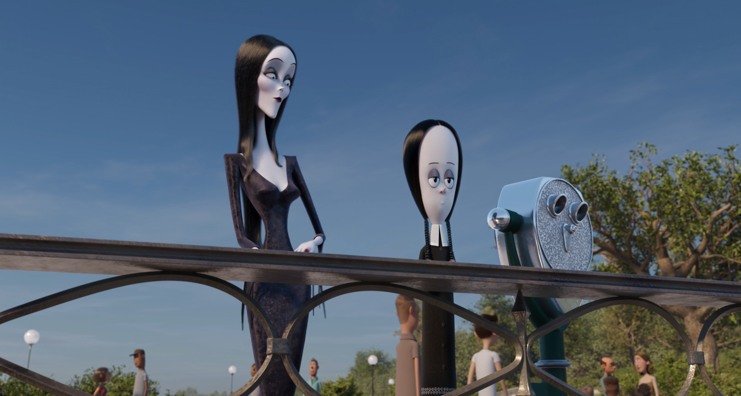 Morticia and Wednesday Addams from The Addams Family 2 HD Wallpaper