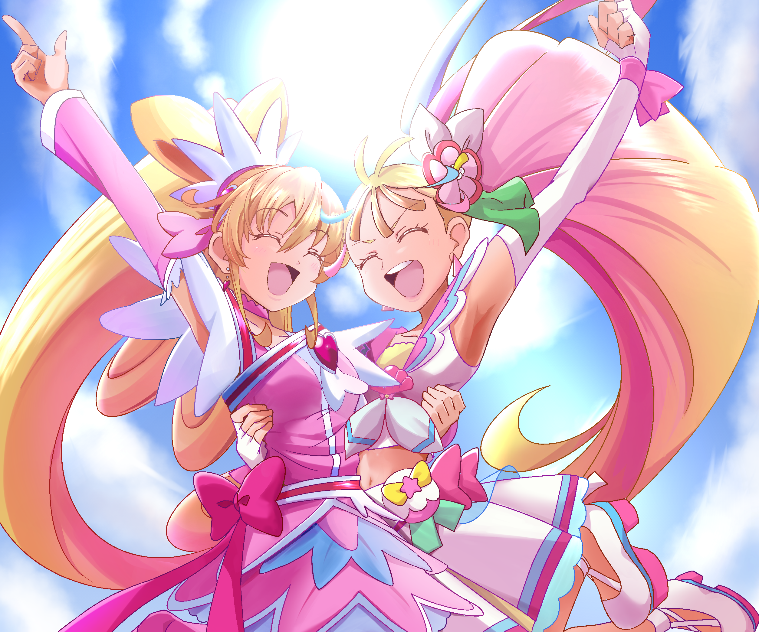 Manatsu Natsumi and Sango Suzuki from Tropical-Rouge! Pretty Cure HD Wallpaper