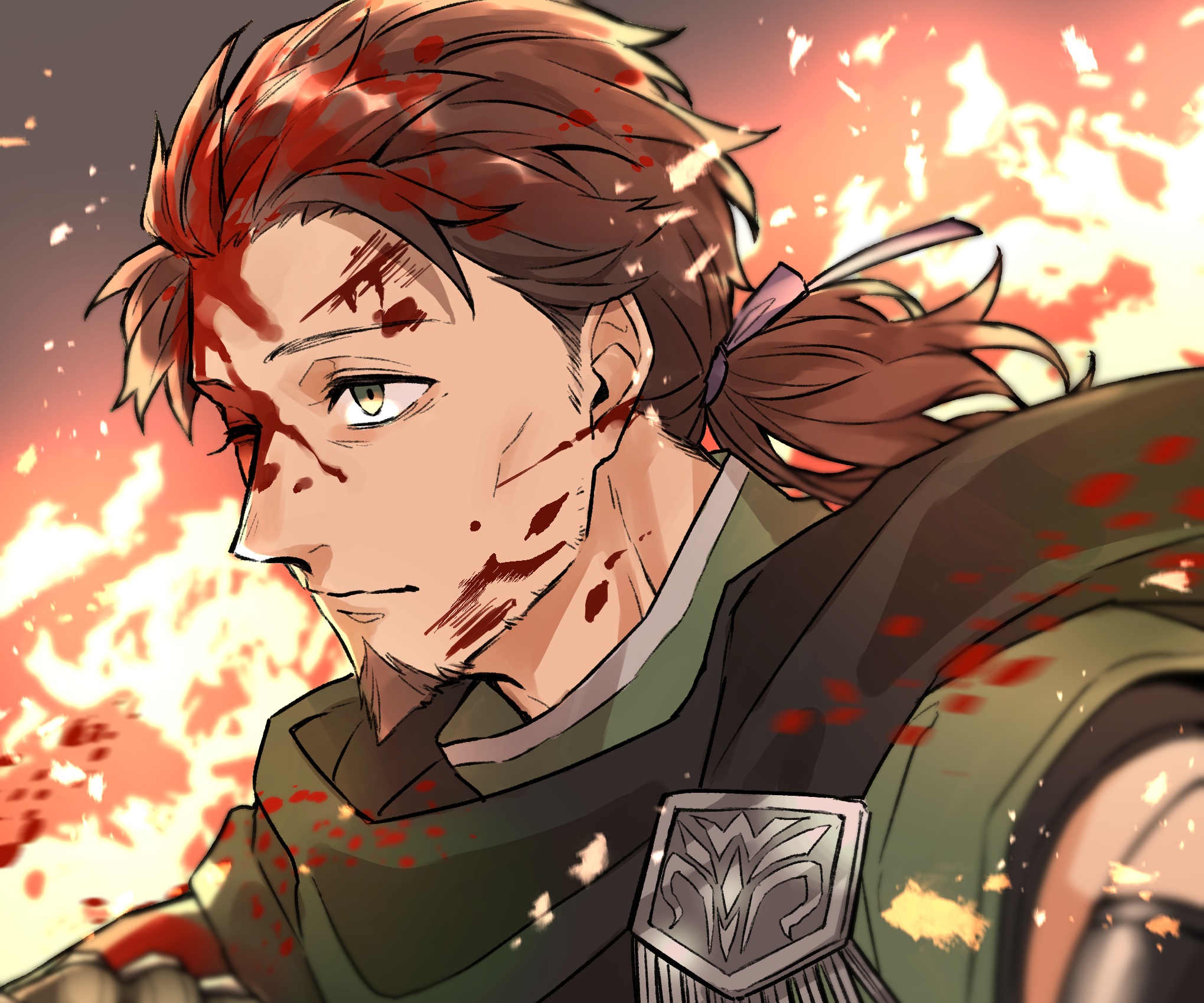 Lancer from Fate/Grand Order covered in blood HD Wallpaper