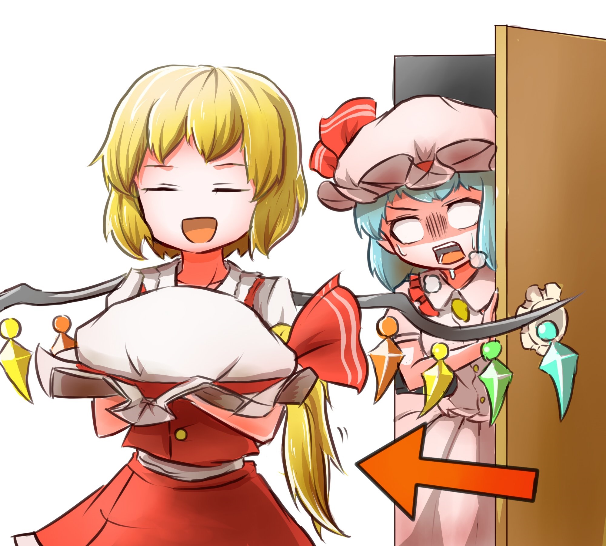 Remilia Scarlet and Flandre Scarlet from Touhou HD Wallpaper