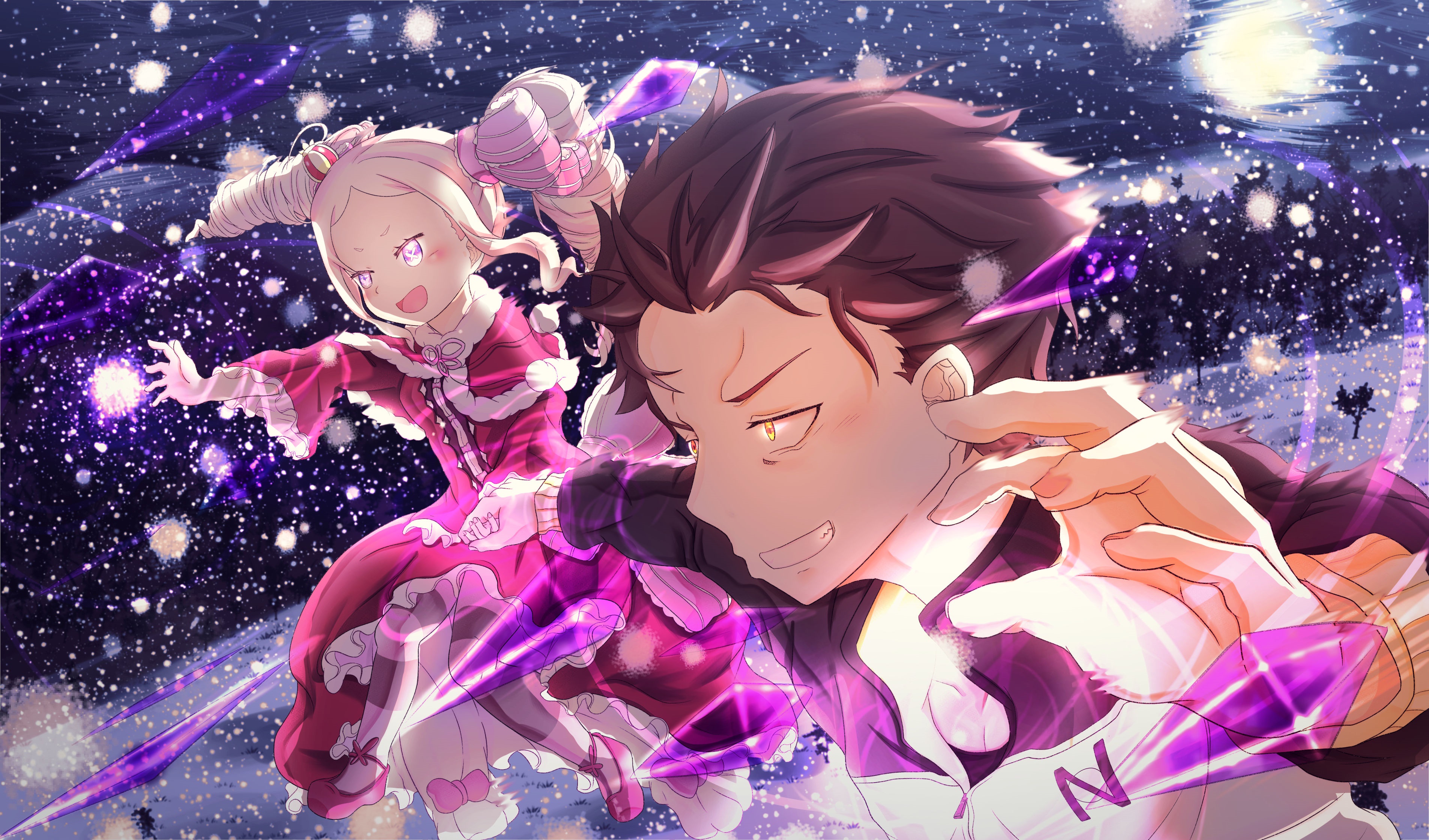 Beatrice and Subaru Natsuki from Re:ZERO HD Wallpaper