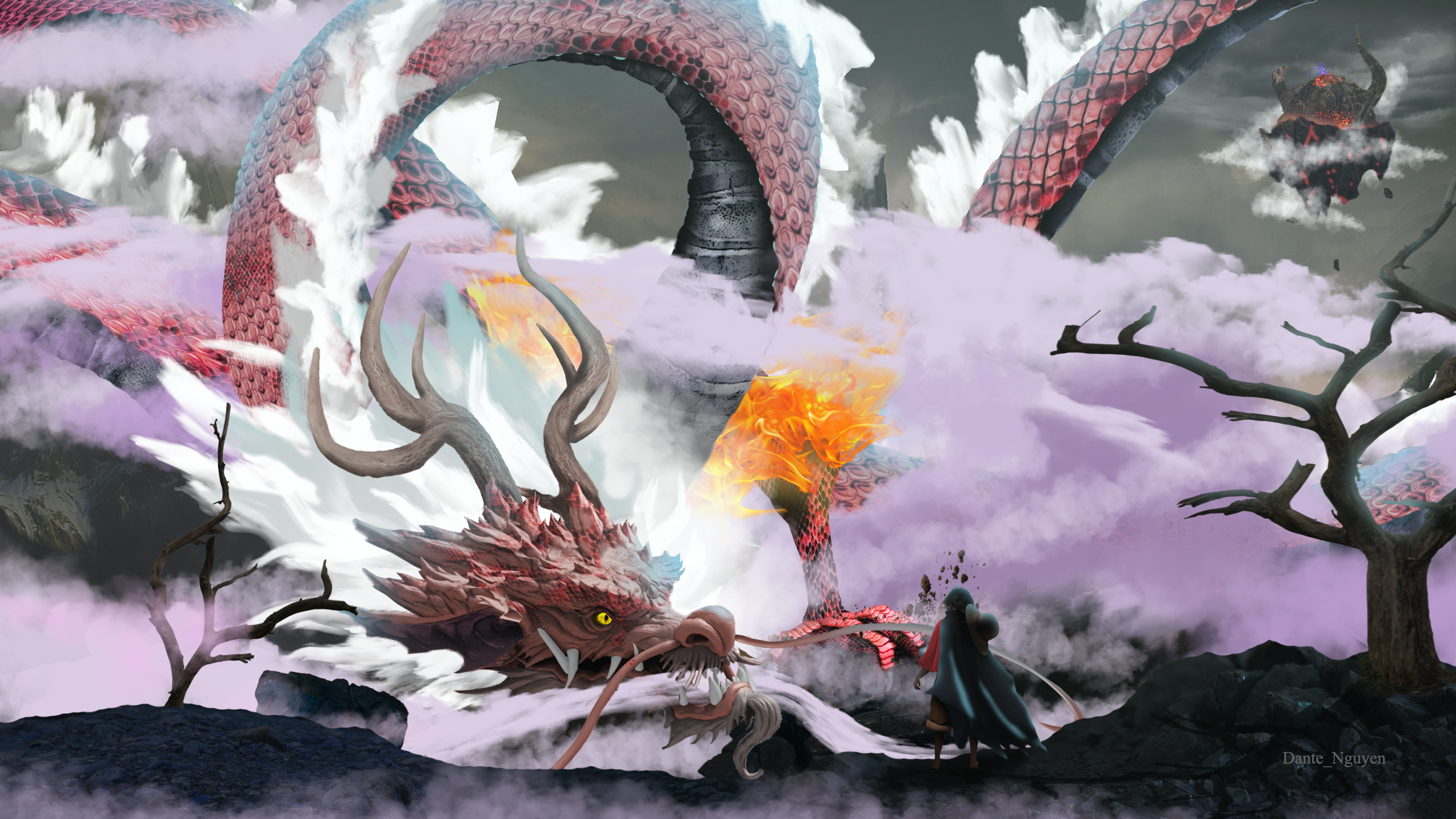 Kaido in Dragon Form from One Piece HD Wallpaper