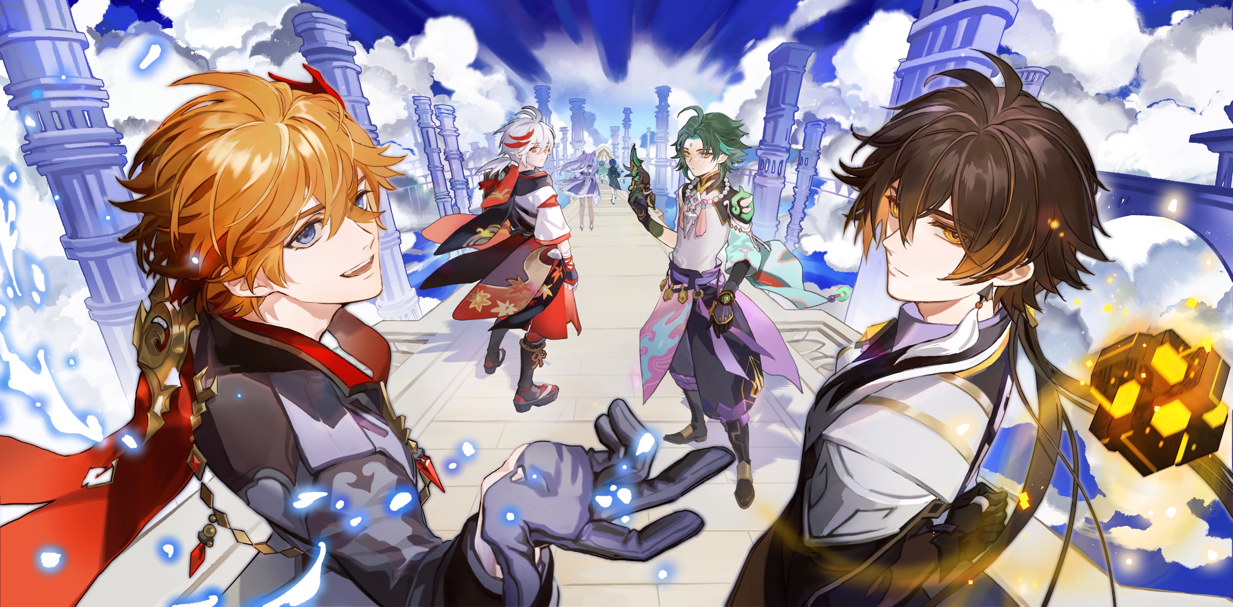 Genshin Impact: Tartaglia, Zhongli, Kazuha, Xiao, and others HD Wallpaper
