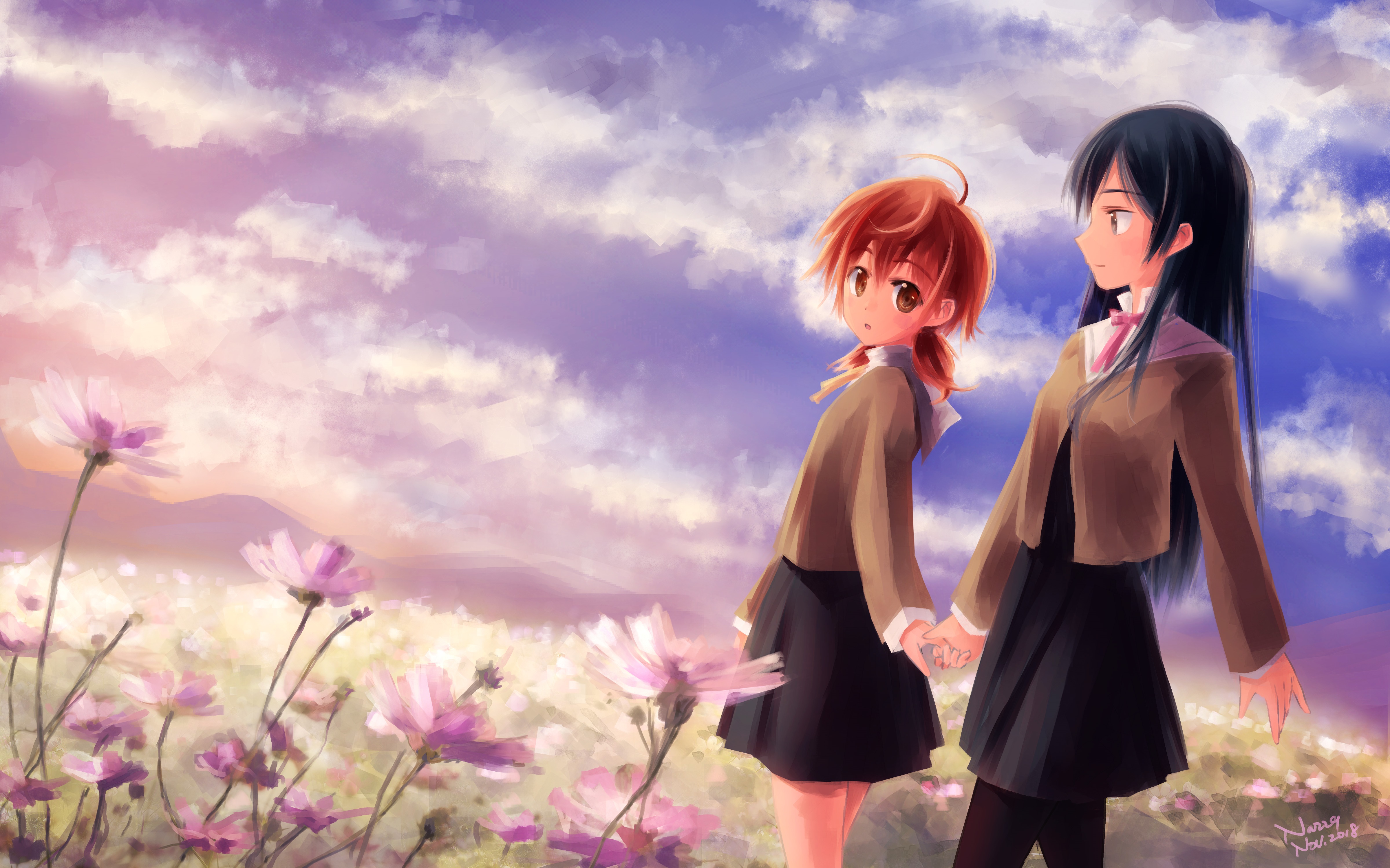 Touko Nanami and Yuu Koito from Bloom Into You 4K HD Wallpaper