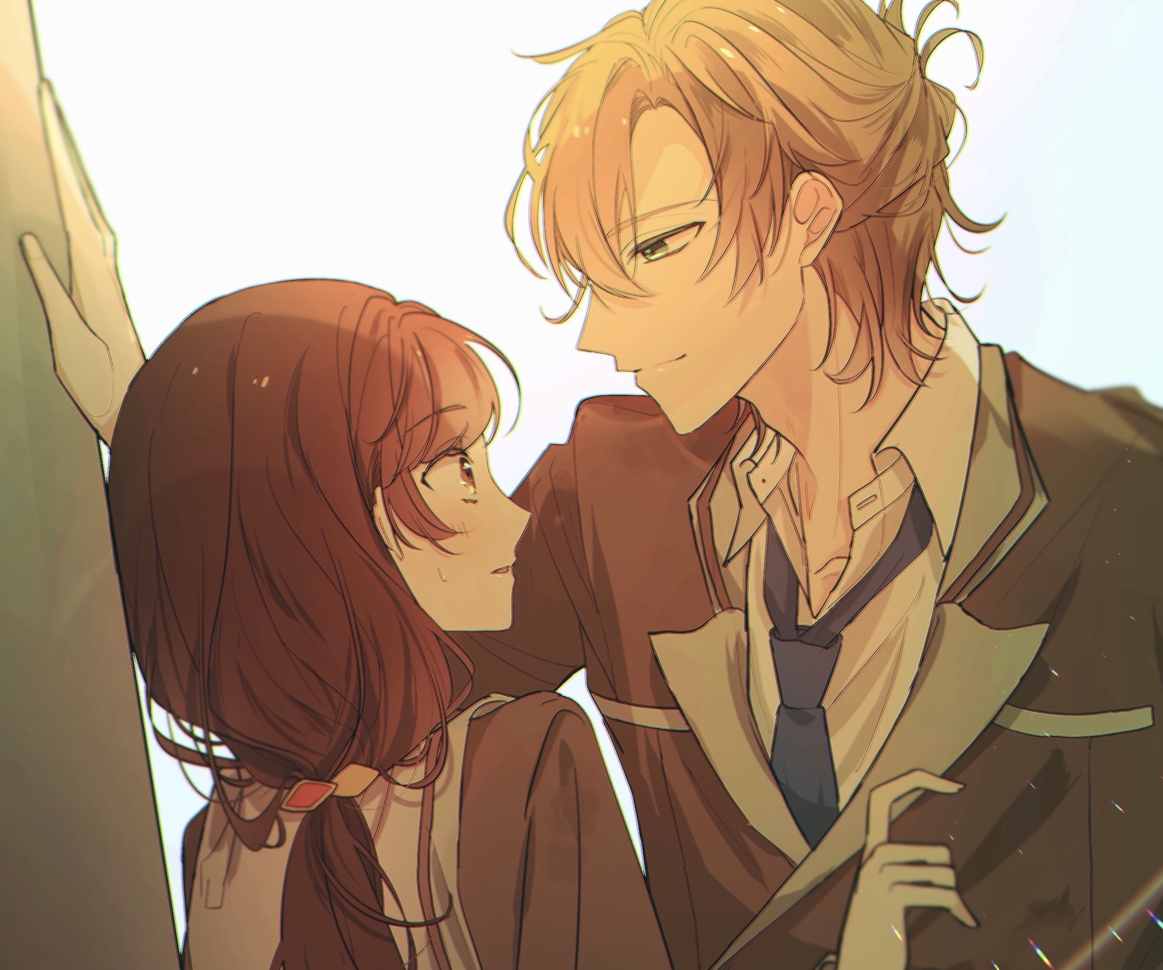 Yui Asahina and Tomoharu Narumiya from Kiniro No Corda ~Starlight Orchestra~ HD Wallpaper