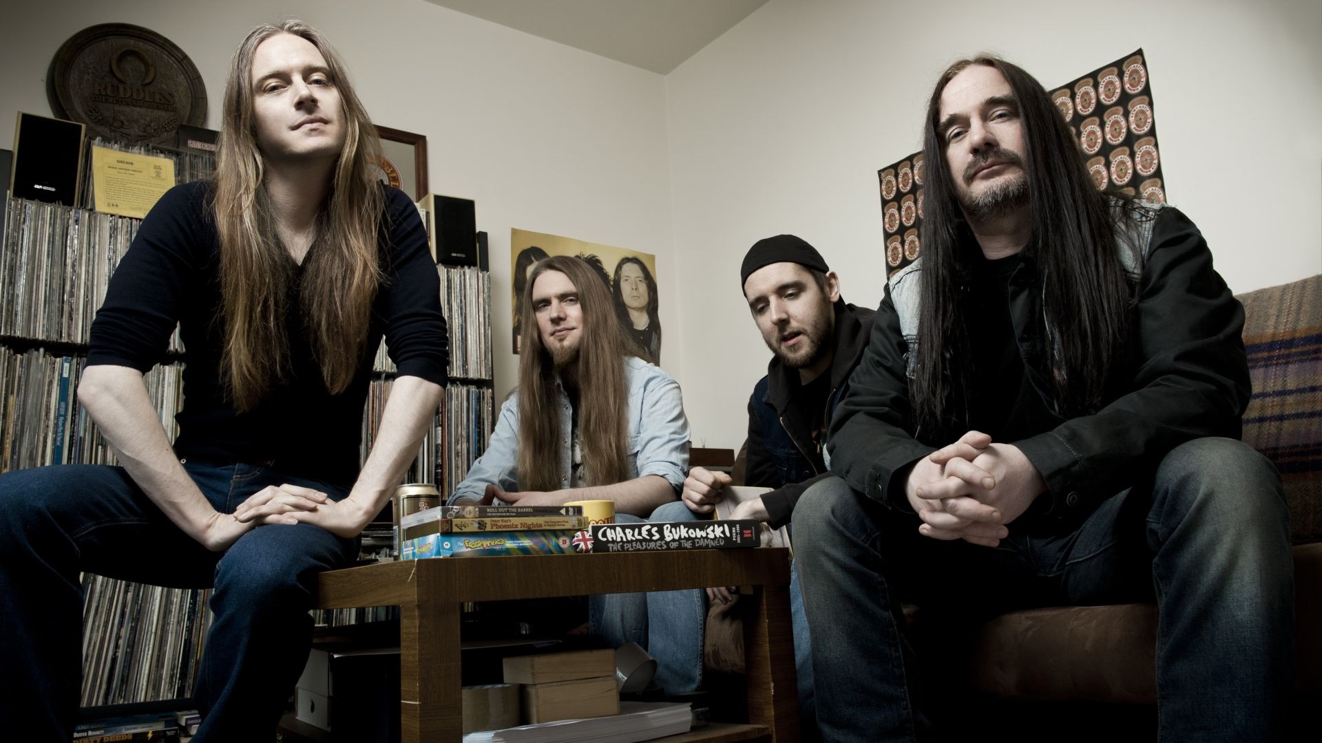 Carcass band members in a room HD Wallpaper