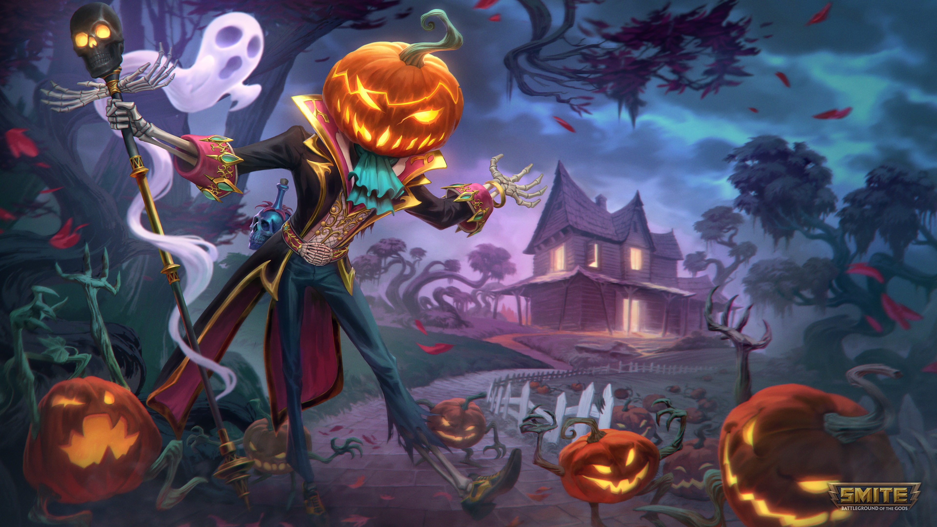 Baron Samedi from Smite with a Halloween theme HD Wallpaper