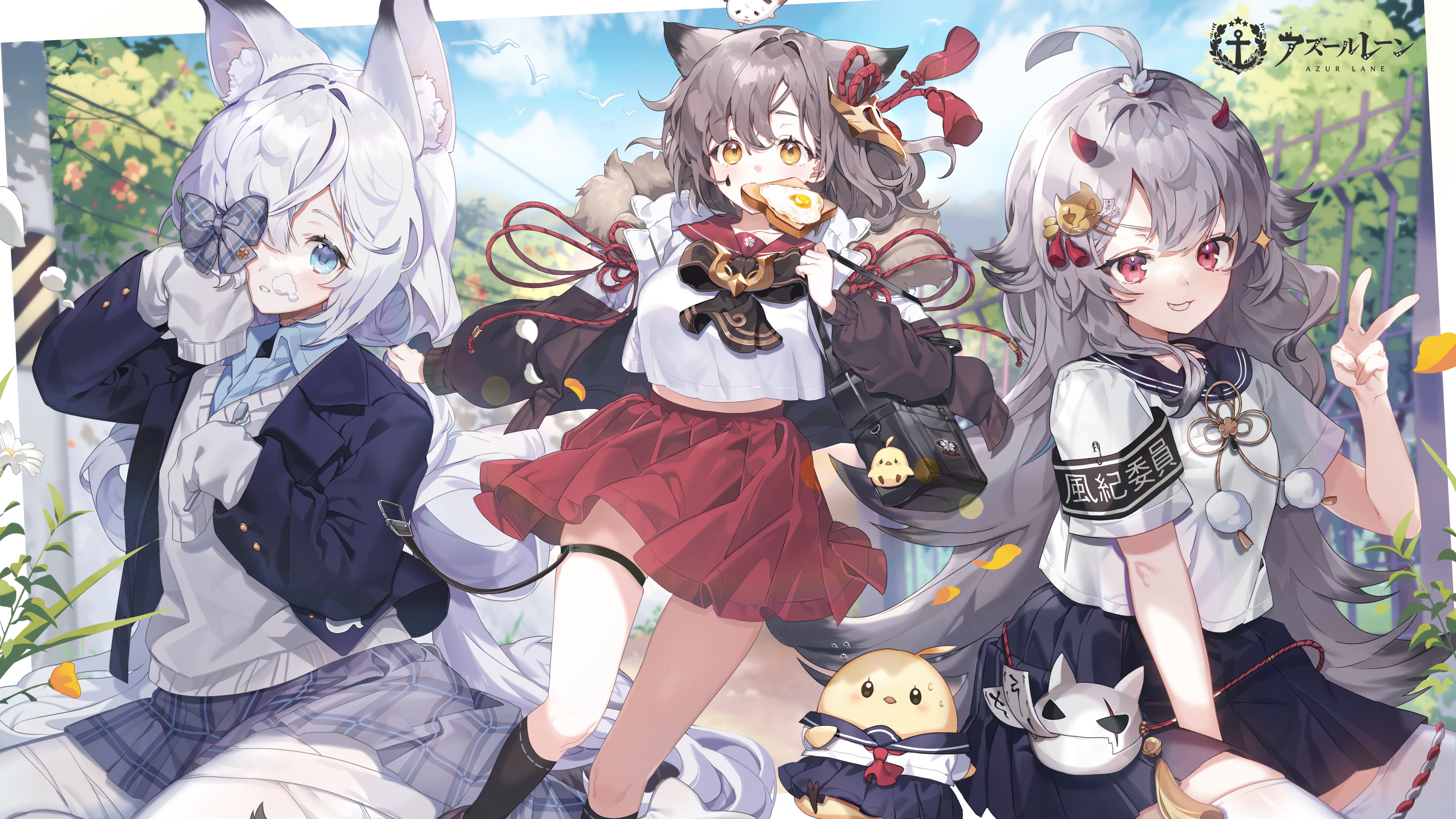 Azur Lane Kasumi, Suzutsuki, and Hibiki 4K HD Wallpaper