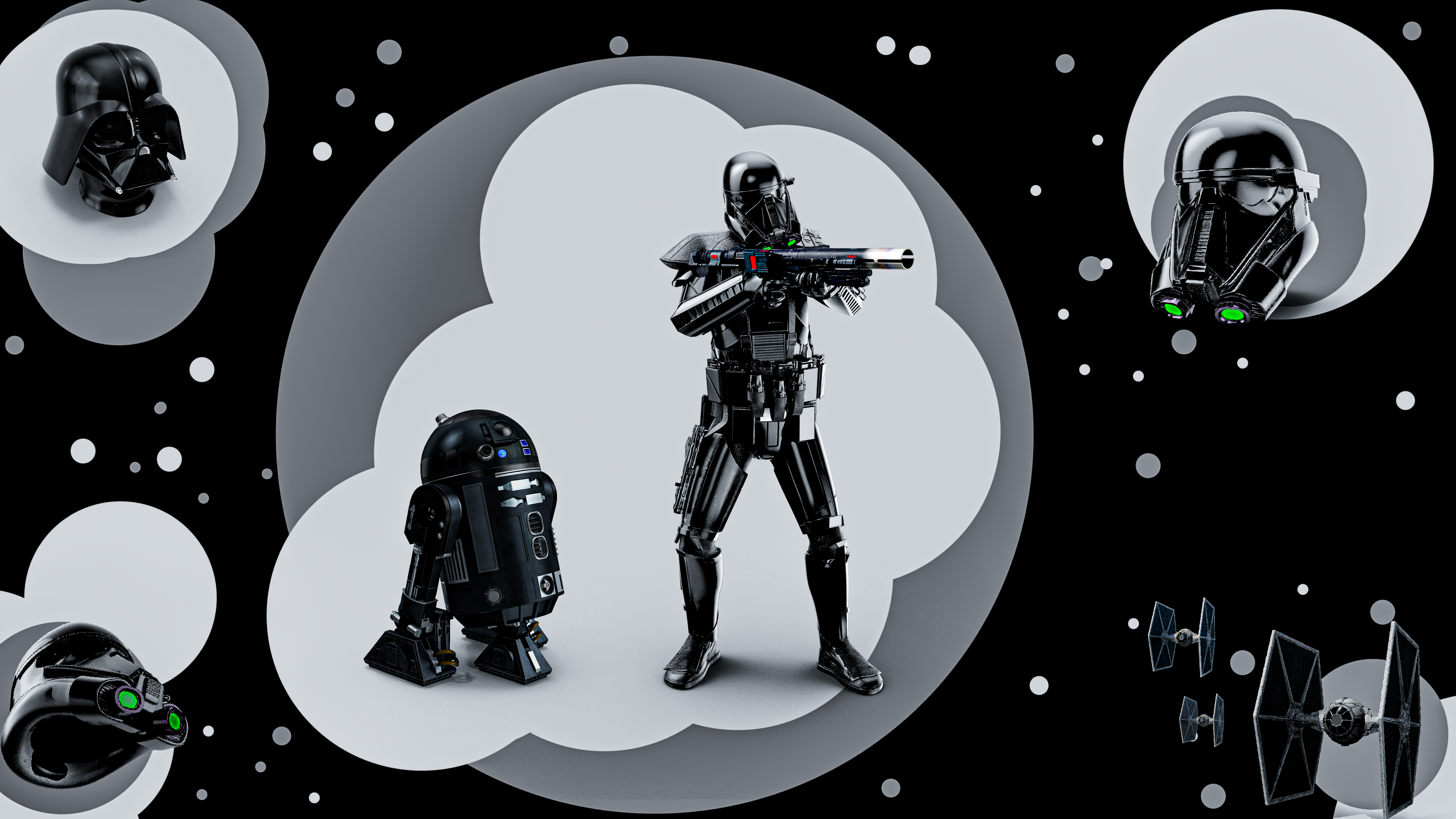 Dark Troopers and Darth Vader from Star Wars HD Wallpaper