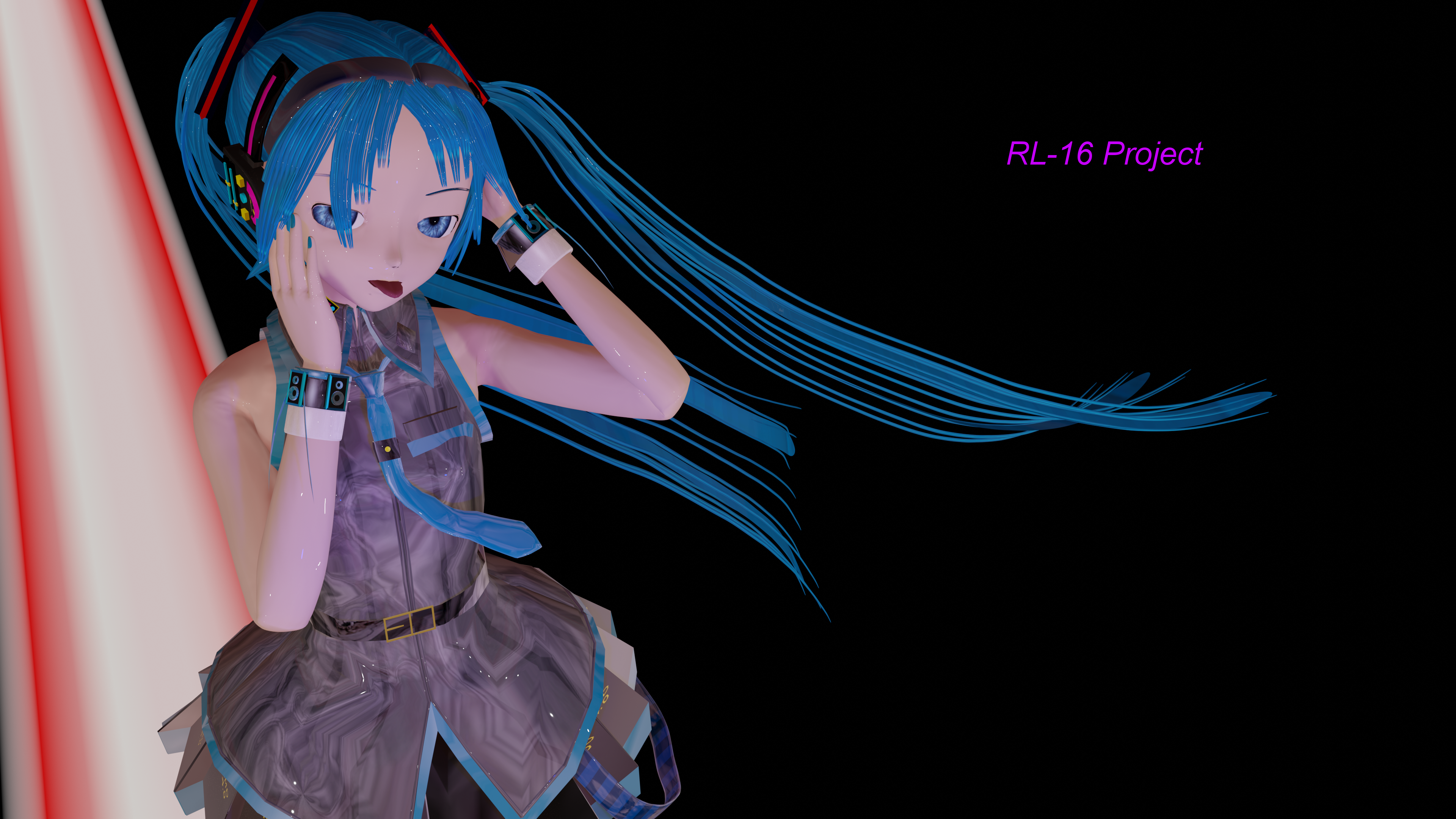 Hatsune Miku from Vocaloid HD Wallpaper