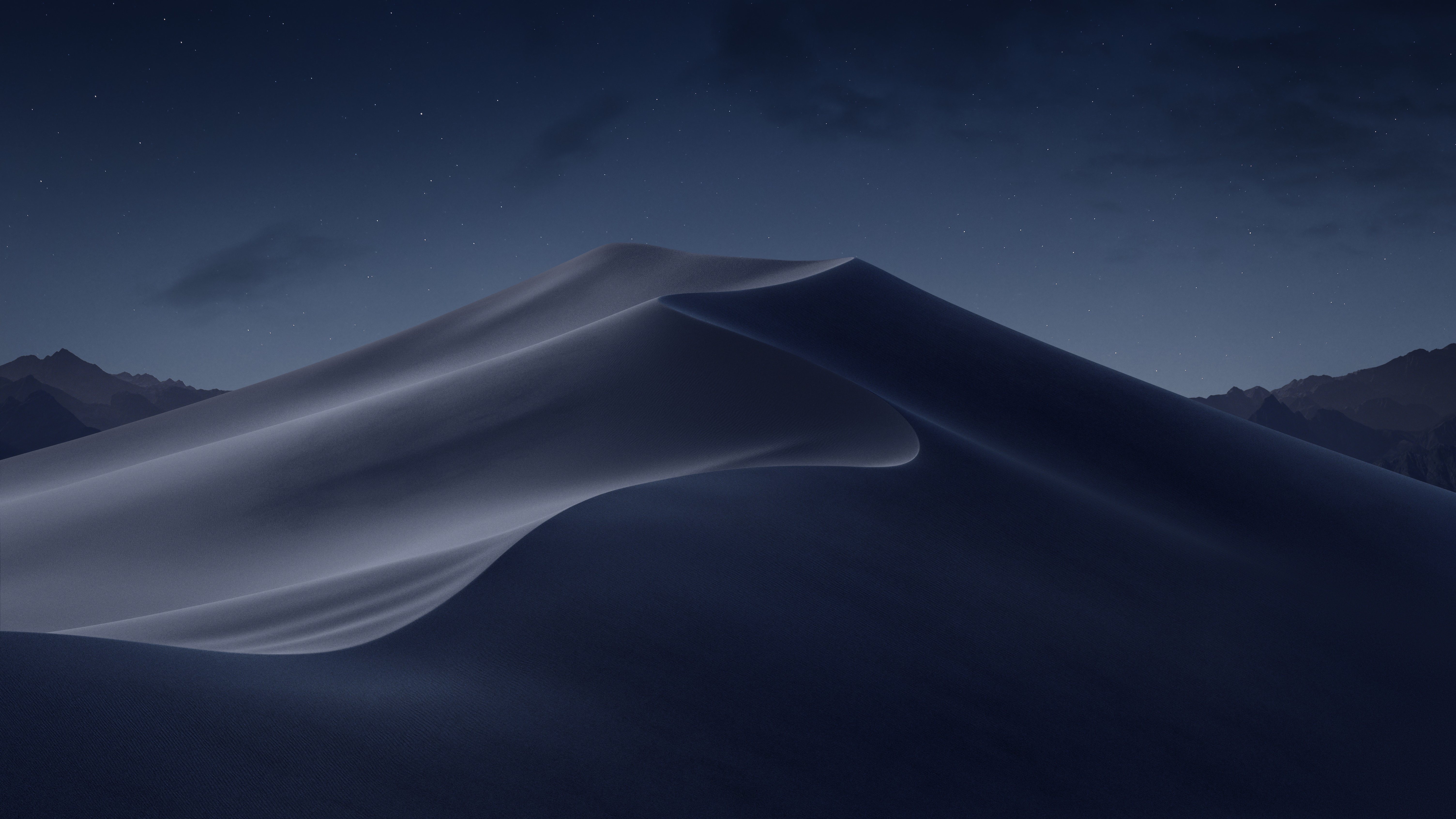 Desert dunes at night under starry sky HD Wallpaper