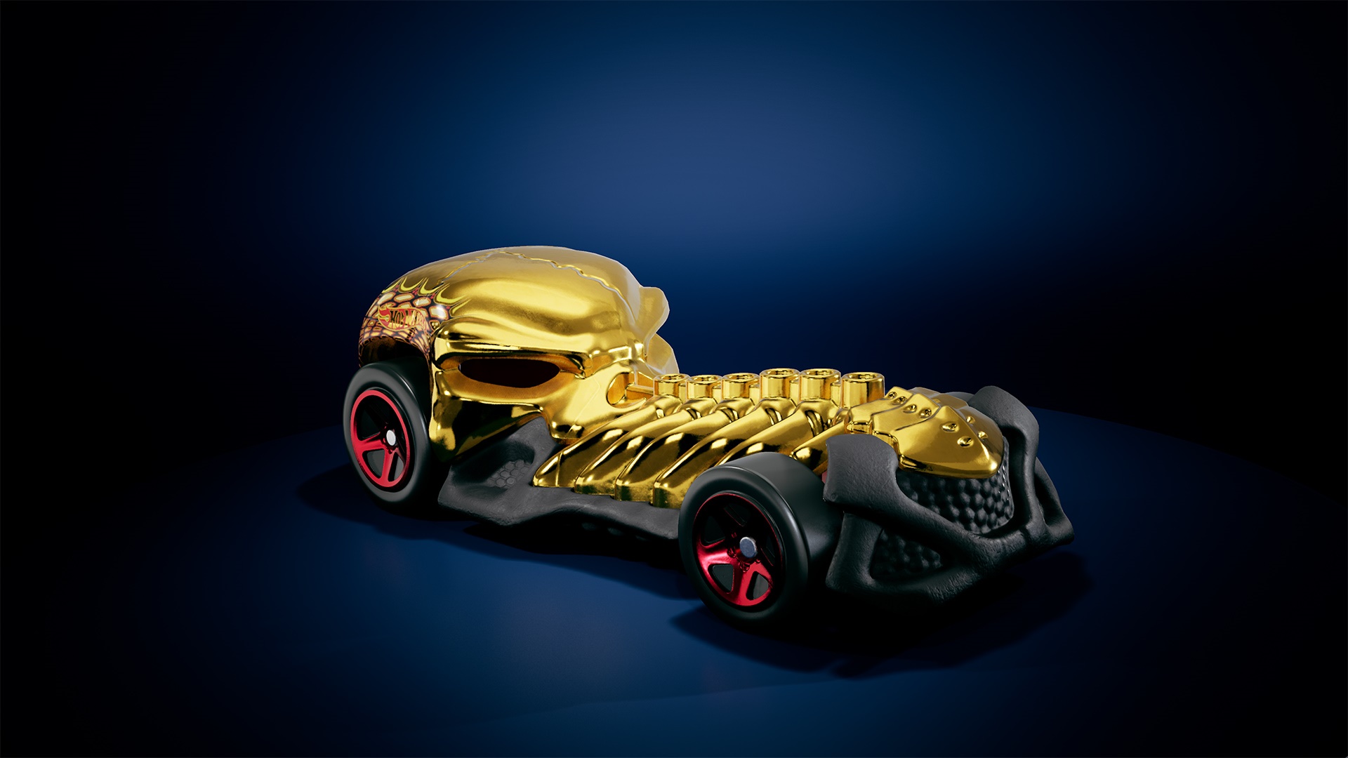 Golden Skull Car from Hot Wheels Unleashed HD Wallpaper