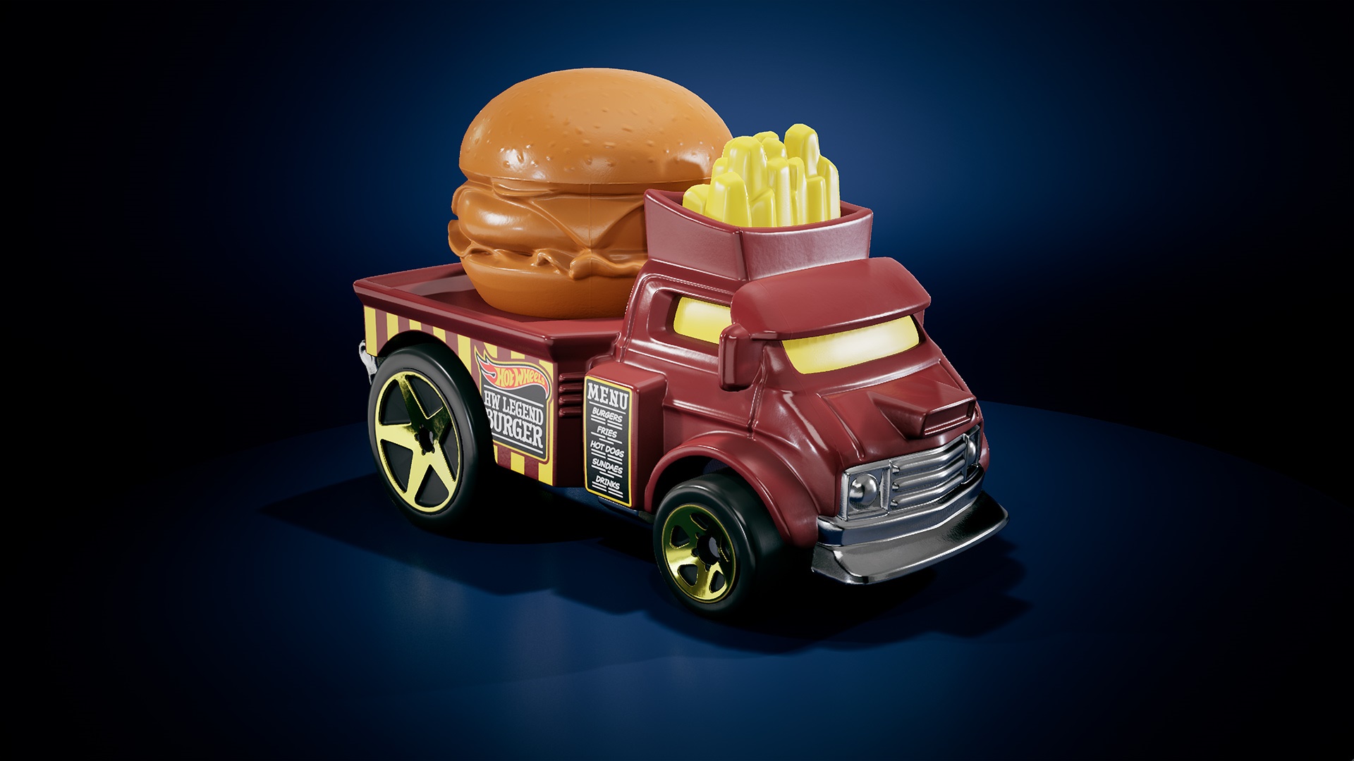 Hot Wheels Unleashed Burger Truck Toy HD Wallpaper