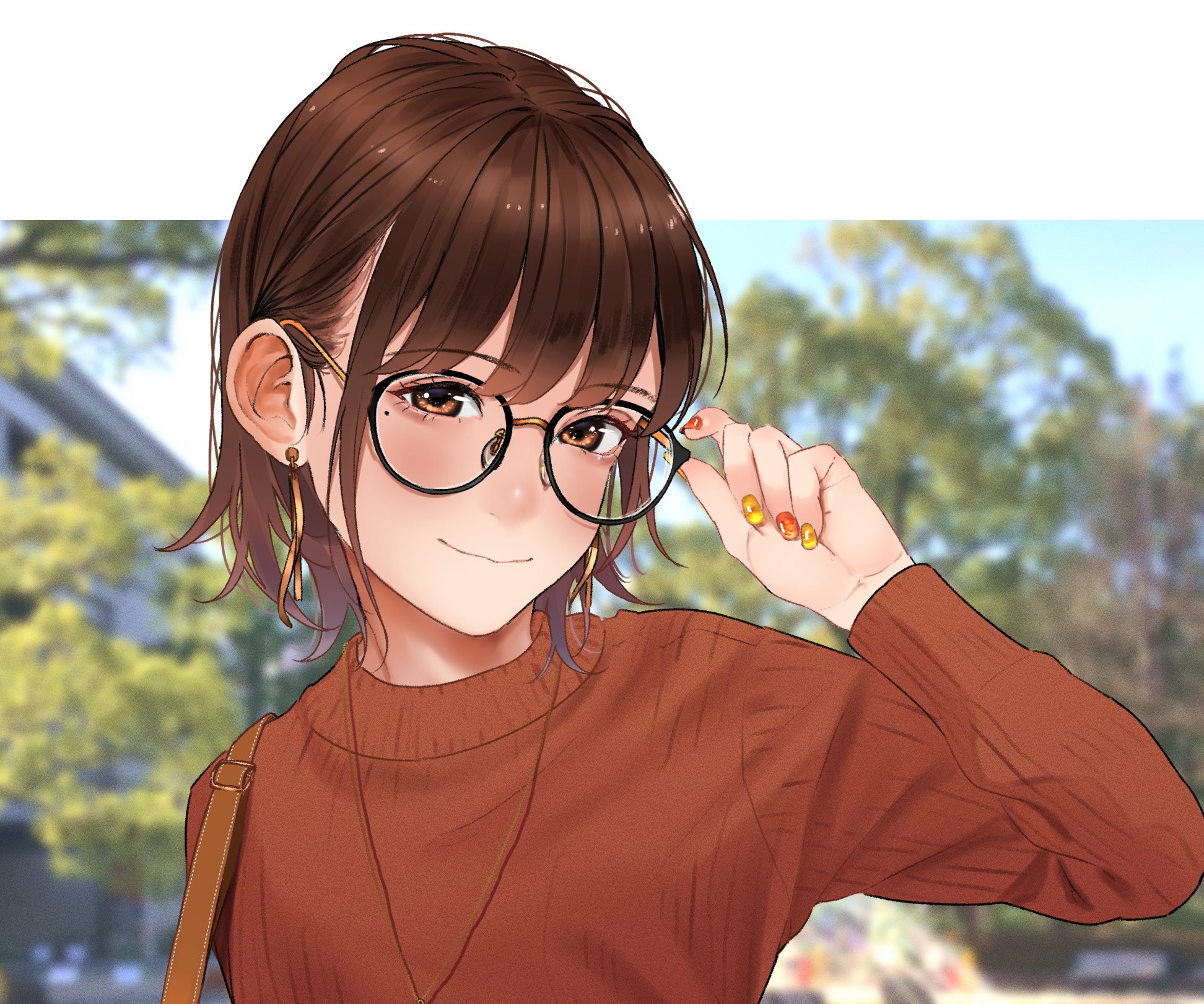 Acerola Saitou wearing glasses HD Wallpaper