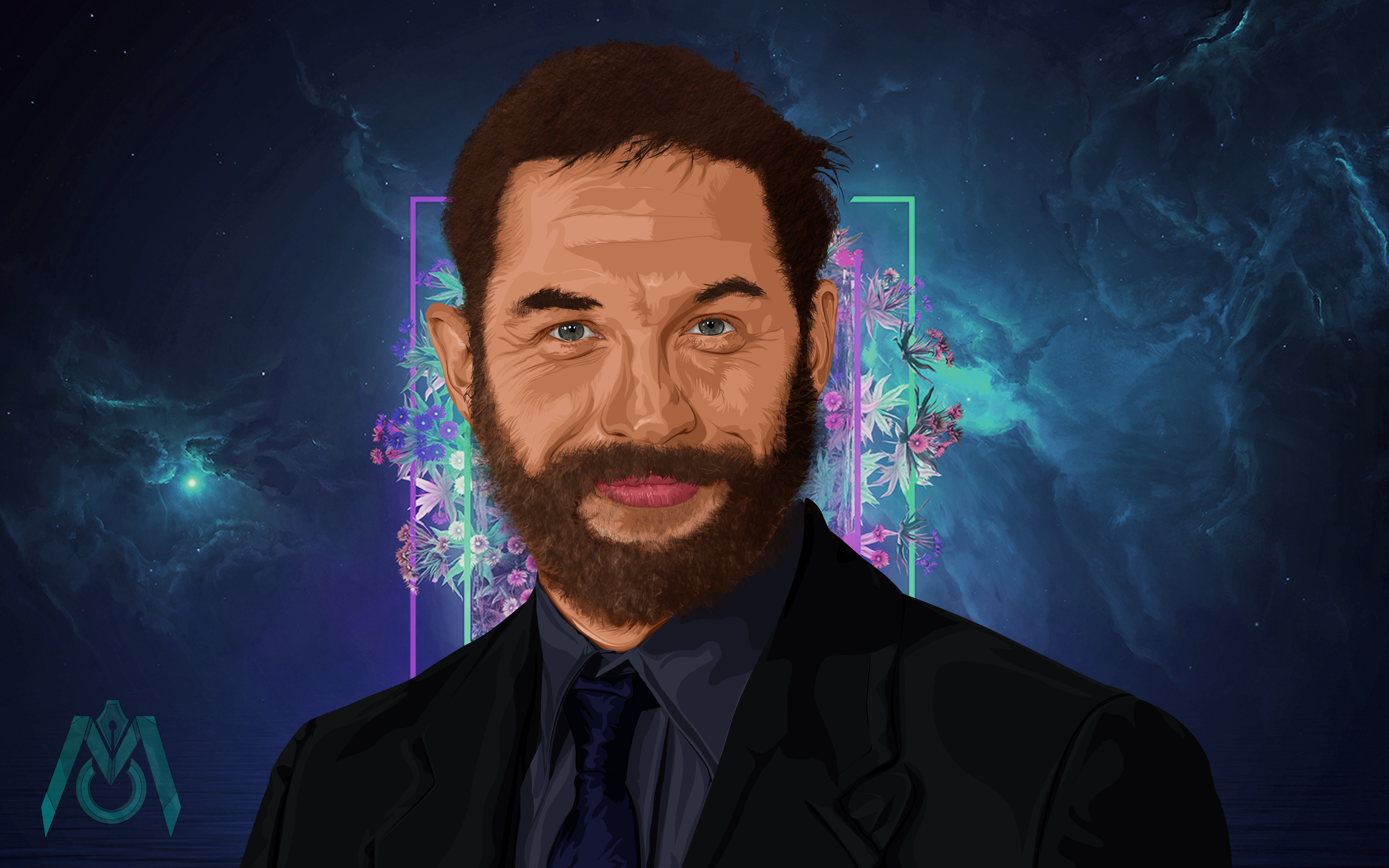 Vector art of Tom Hardy HD Wallpaper